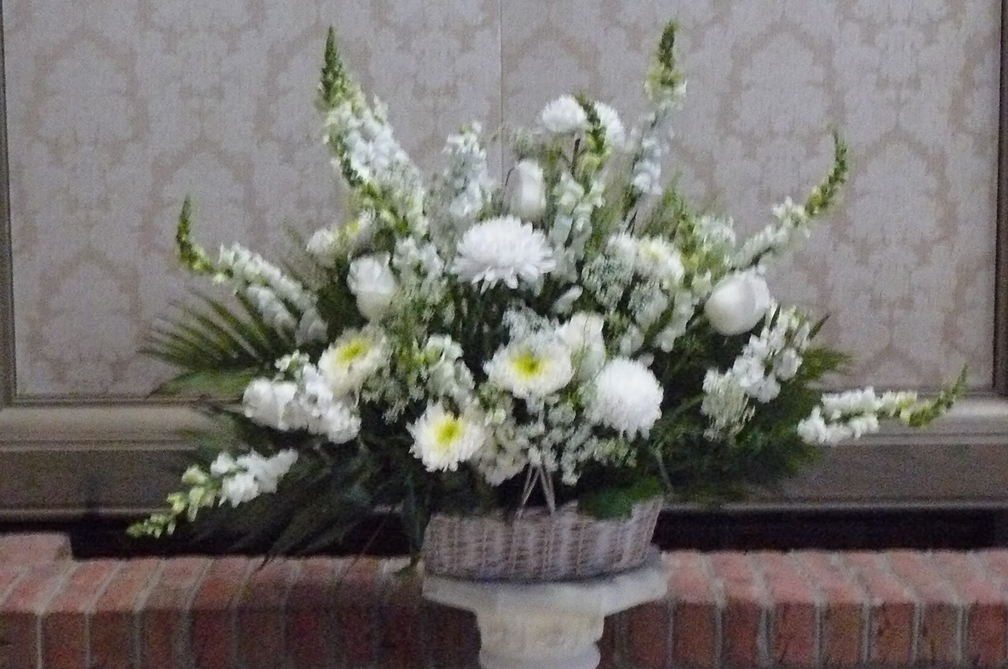 Church altar sale flower arrangement