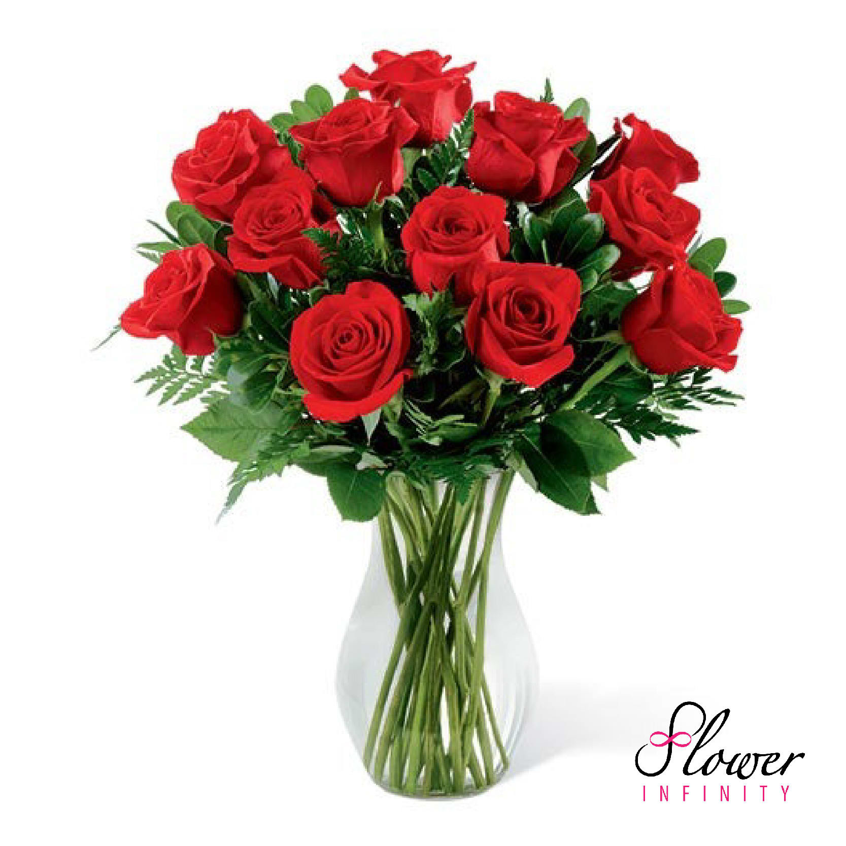 Red Elegance by Flower Infinity  - A classic! Suitable for all ages. Perfect for all occasions. A dozen fresh red roses in a nice vase.