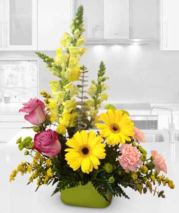 Snap it UP - This arrangement will turn heads when they see it.  Components may vary. 