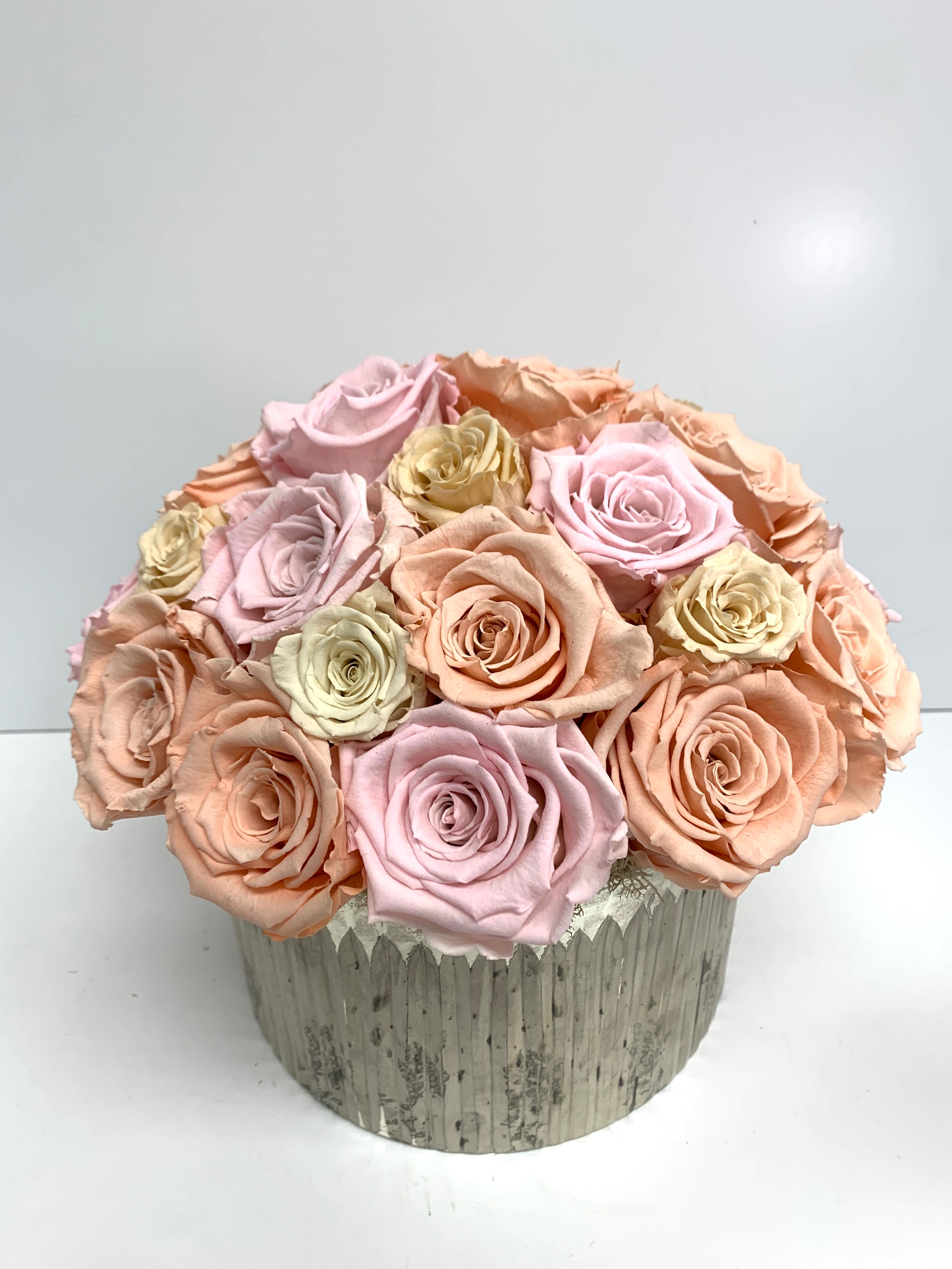 Dried Florals Blooming Blush and Forever roses