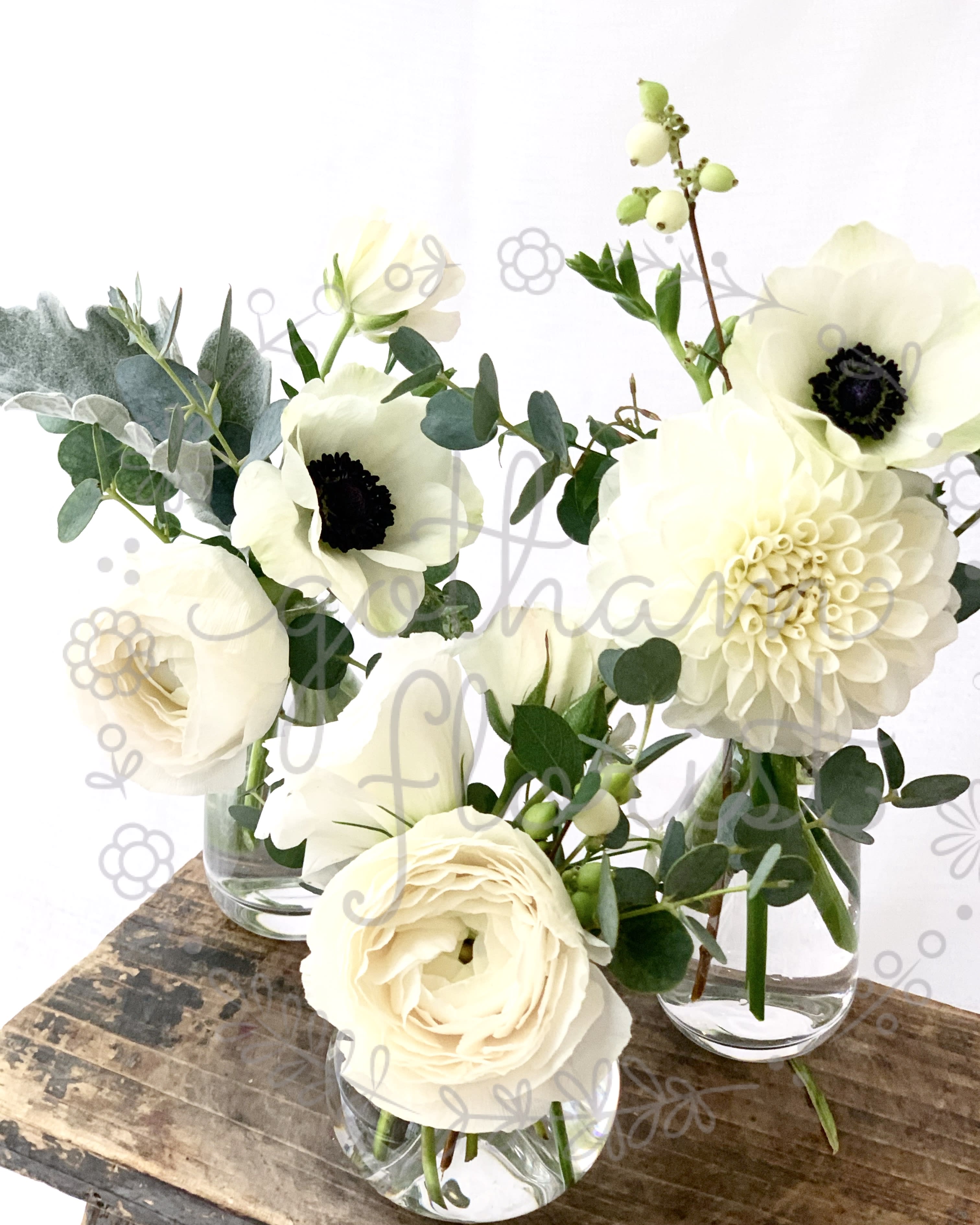 Trio Bud Vases in New York, NY Gotham Florist