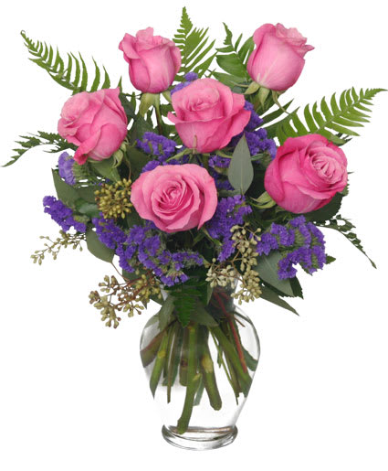A Half Dozen Colored Roses - Colors will vary depending on availability.