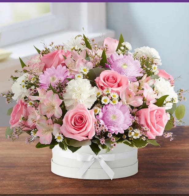 White Flower Box Bouquet
