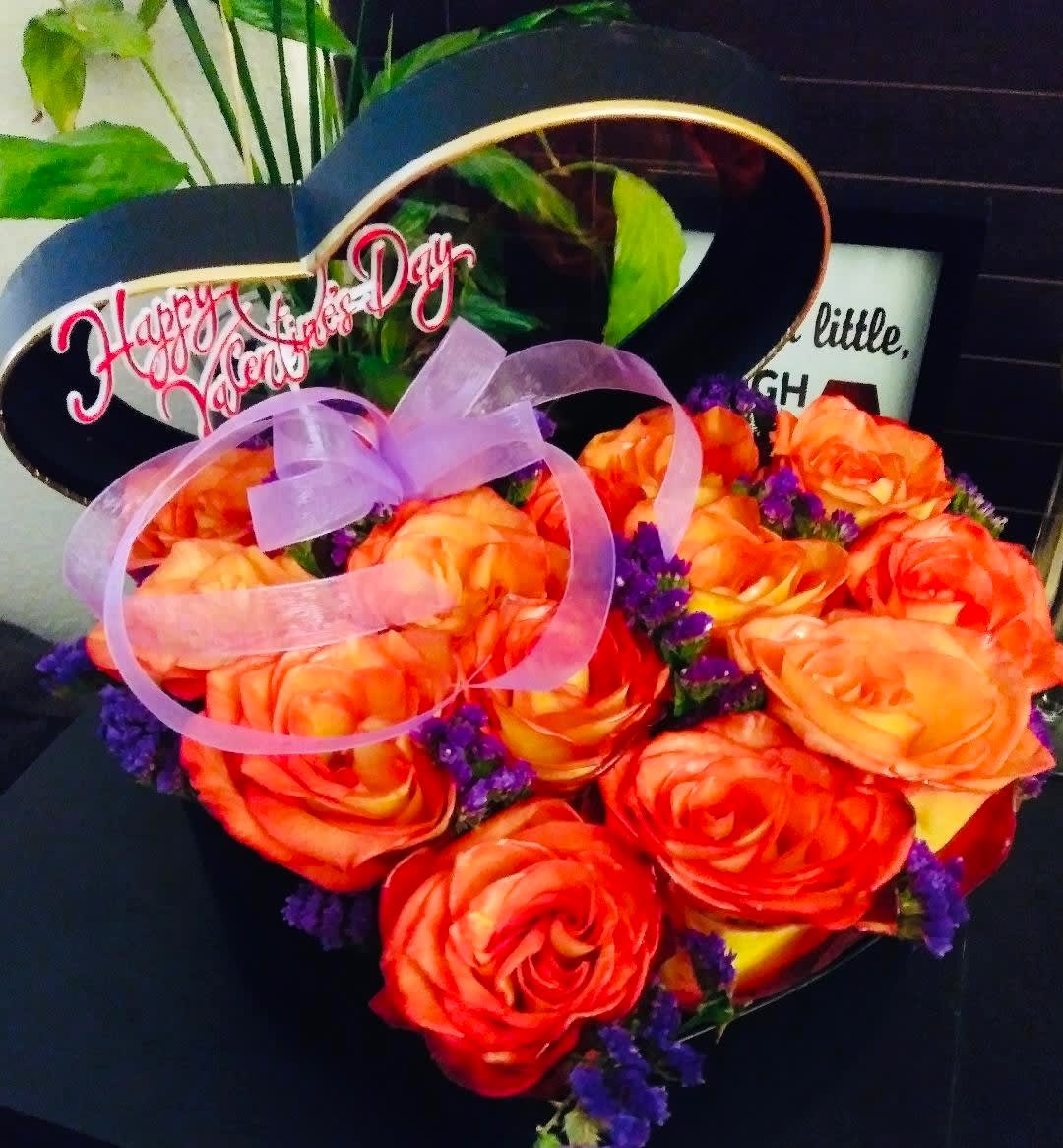 Orange Rose Hat Box