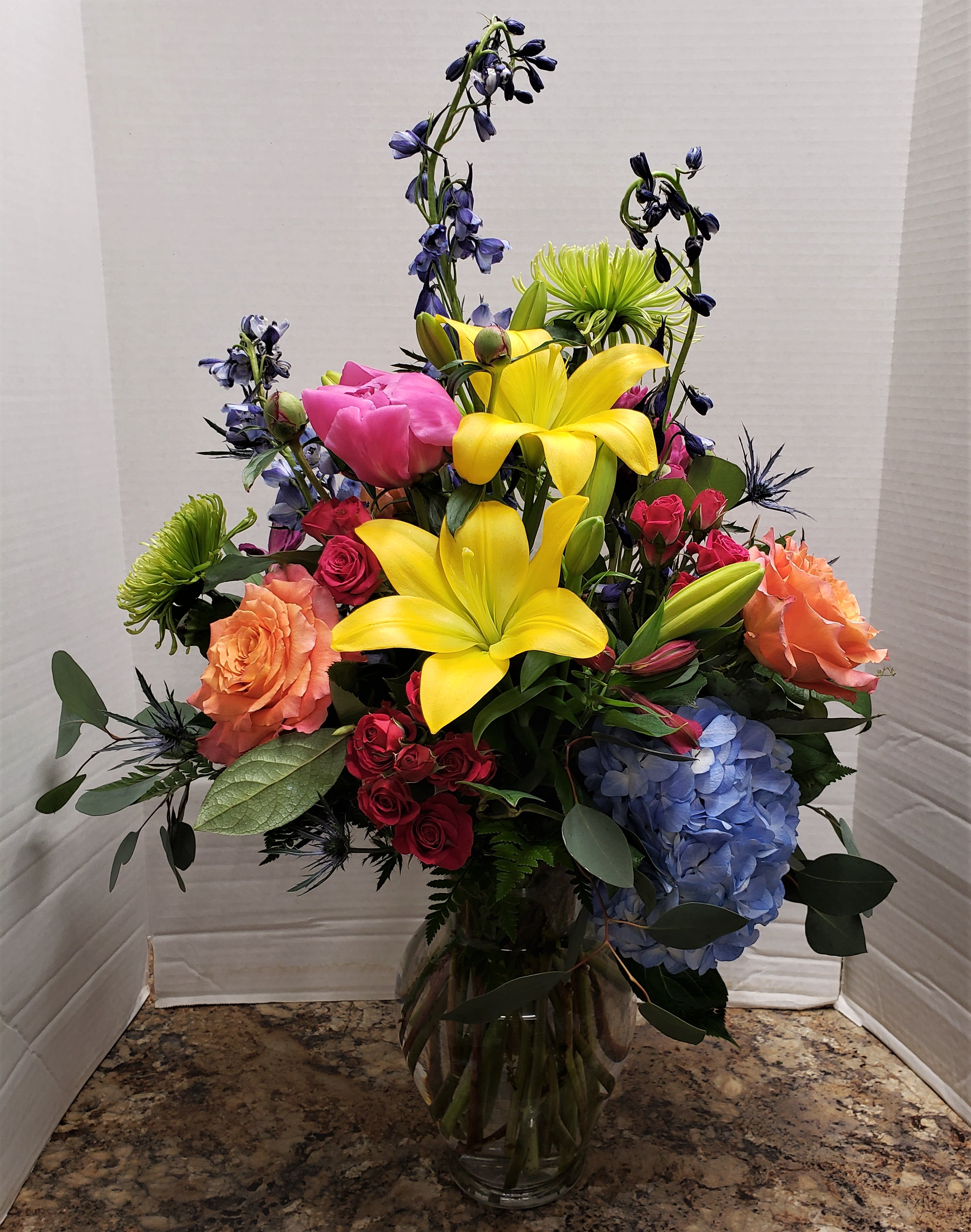 Colors Of The Rainbow Bouquet in Jackson, MI Brown Floral Co. Inc.