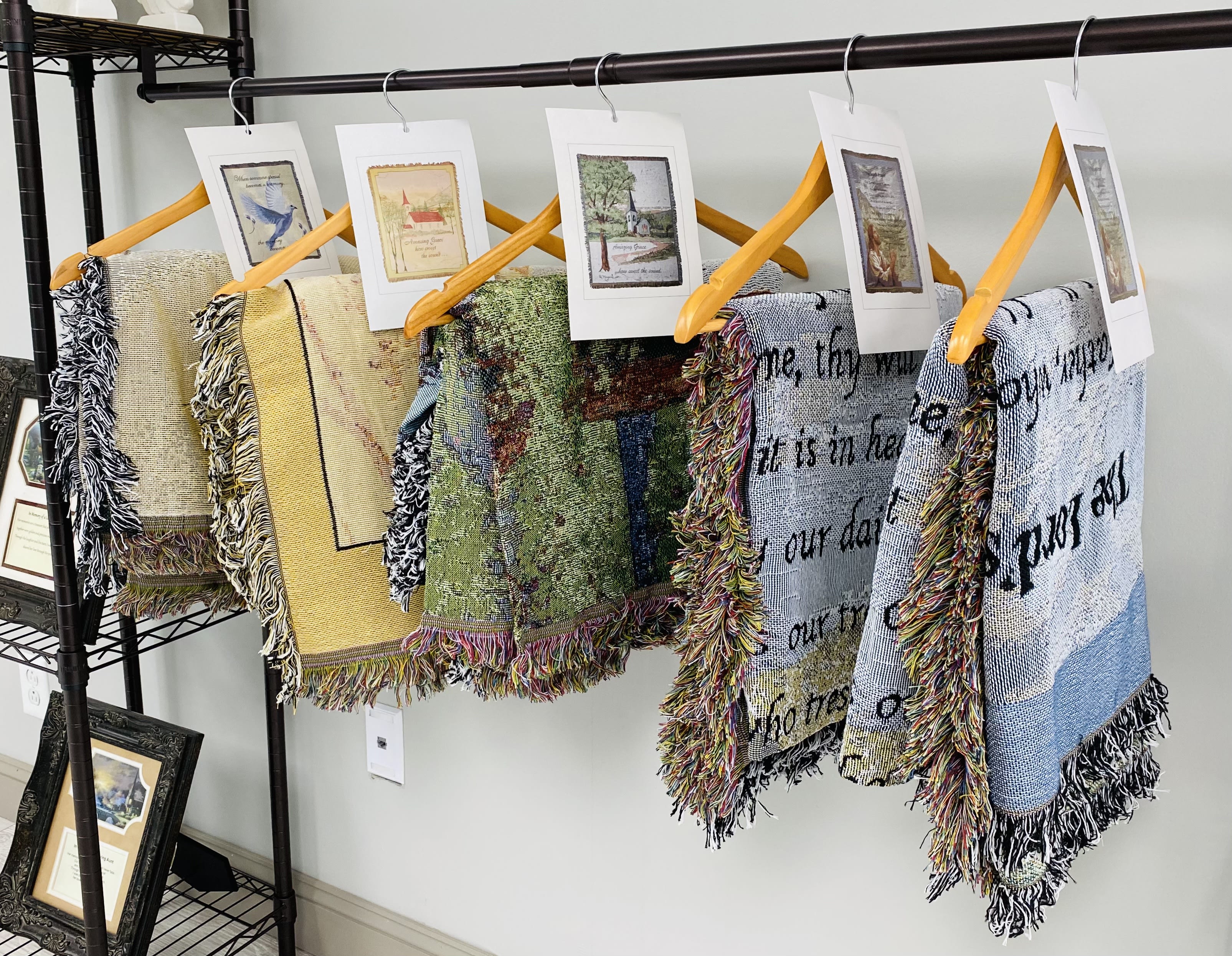 Sympathy Folded Throw with Bow in Oak Hill, WV Blooms by Bessie's