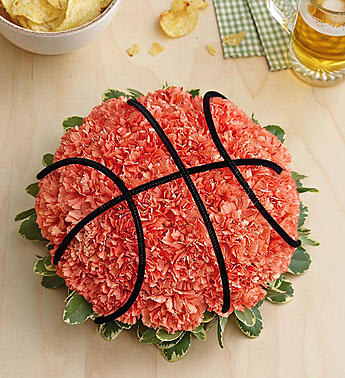 MVP Basketball Collection for Father's Day MVP Basketball Collection for Father's Day - EXCLUSIVE Looking to score points with the sports lover in your life? Send one of our truly original floral creations expertly crafted in the shape of a basketball. It’s a fresh, fun surprise that’ll have them feeling like they’re #1! Our florists hand-design each creation, so colors and varieties may vary due to local availability Gathering of fresh flowers in the shape of a basketball (orange carnations and variegated pittosporum).
