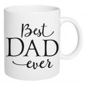 PGD Best Dad Ever - Perfect for enjoying beverages both warm and cold, this mug is crafted from porcelain and is both microwave and dishwasher safe.  Size: 4.75&quot;W x 3.75&quot;H x &quot;D