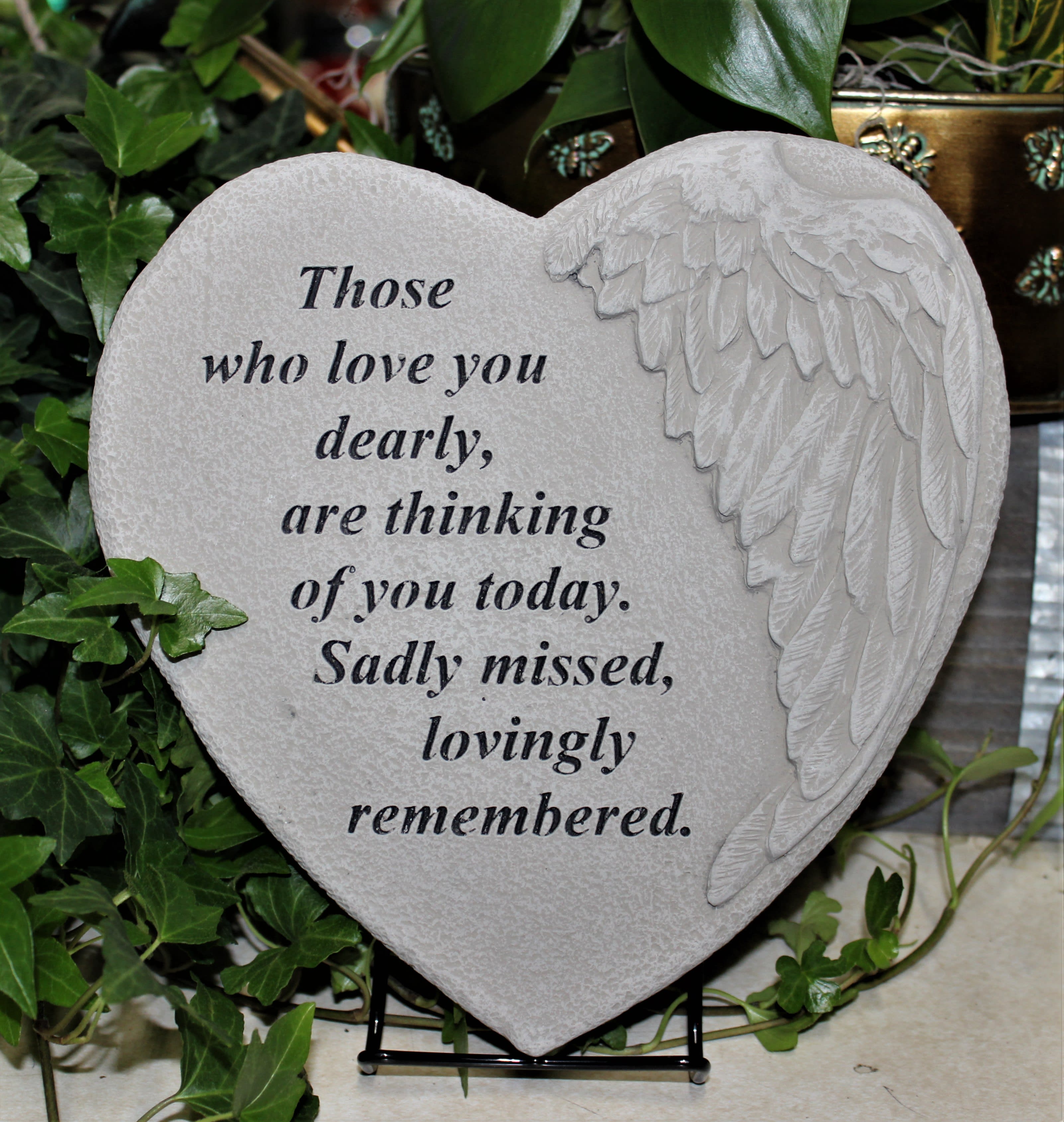Those You Love Dearly - Stone and resin 9&quot; x 9&quot;