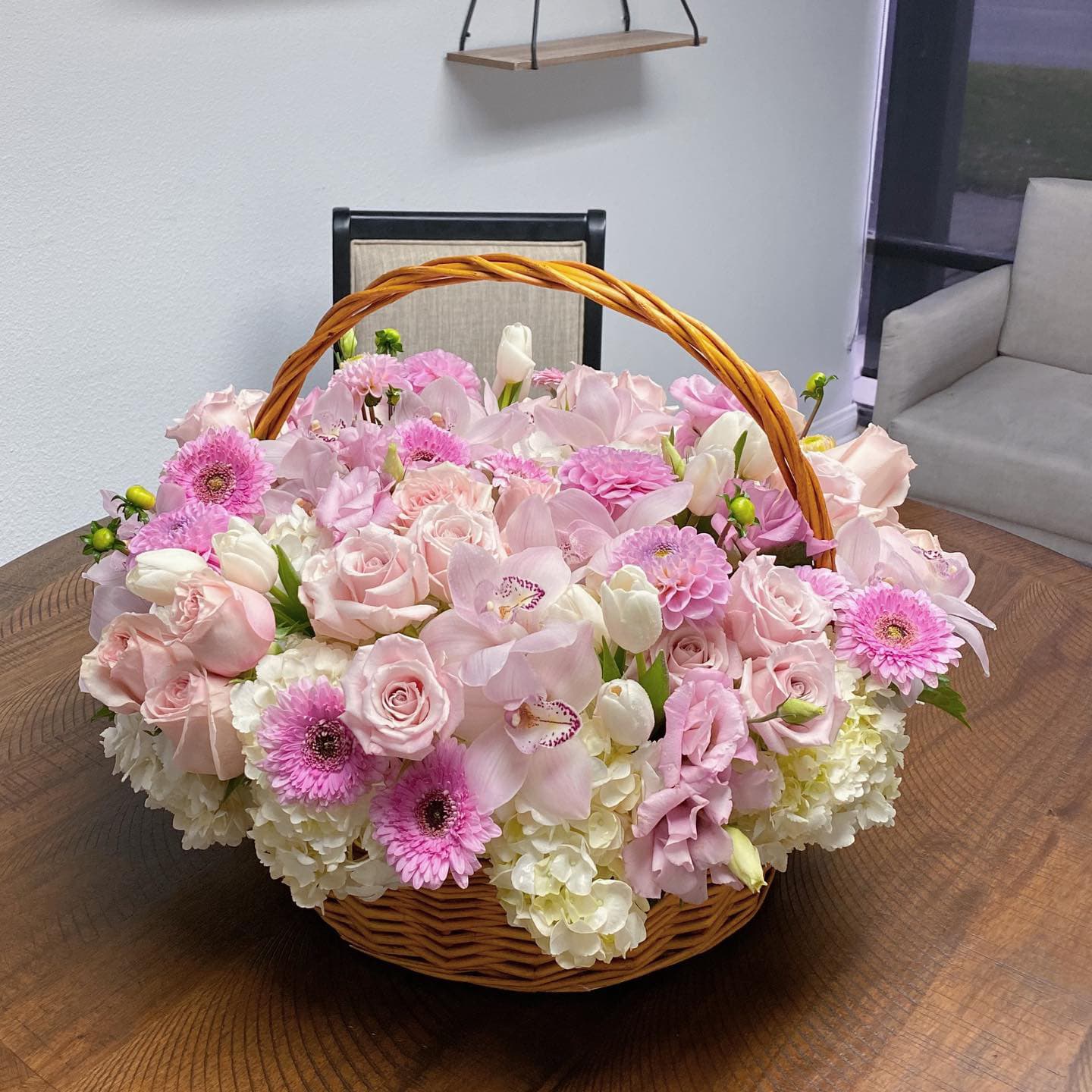 Flower Basket 'Our Dreams', Send Flowers Same Day Uk