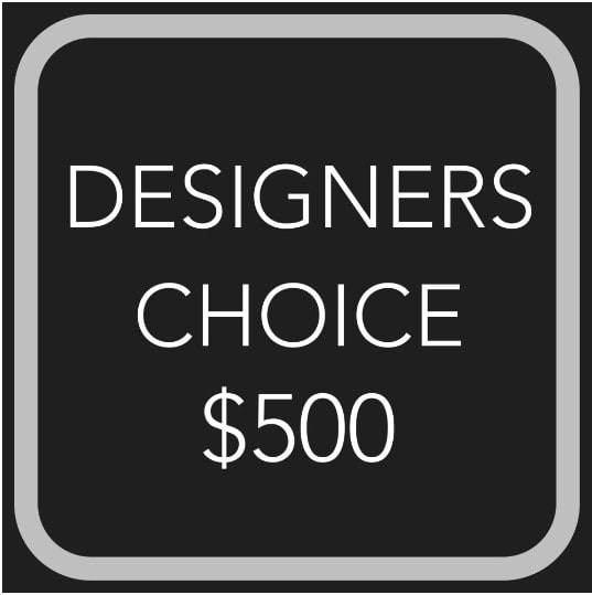 Designer's Choice - $500 - Our designers will hand select the best of what we currently in stock and create a beautiful and memorable flower gift on your behalf. If you have a color preference, feel free to suggest it in the special notes section. All designs will be in our signature low and clustered style.