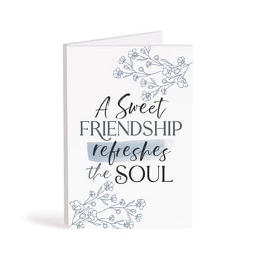 PGD - Keepsake Card / Friendship, Sweet Friendship - This wooden keepsake card is more than just a greeting card! Give as a gift or display as a unique addition to any room. Features an inspirational sentiment paired with striking artwork. Weight:  Verse reads: A Sweet Friendship Refreshes The Soul. A True Friend Is A Breath Of Fresh Air A Calming Breeze And The Wind Inside You Sails 0.34 lbs Depth:  0.25&quot; Width:  8&quot; Height:  6&quot; Includes a custom envelope