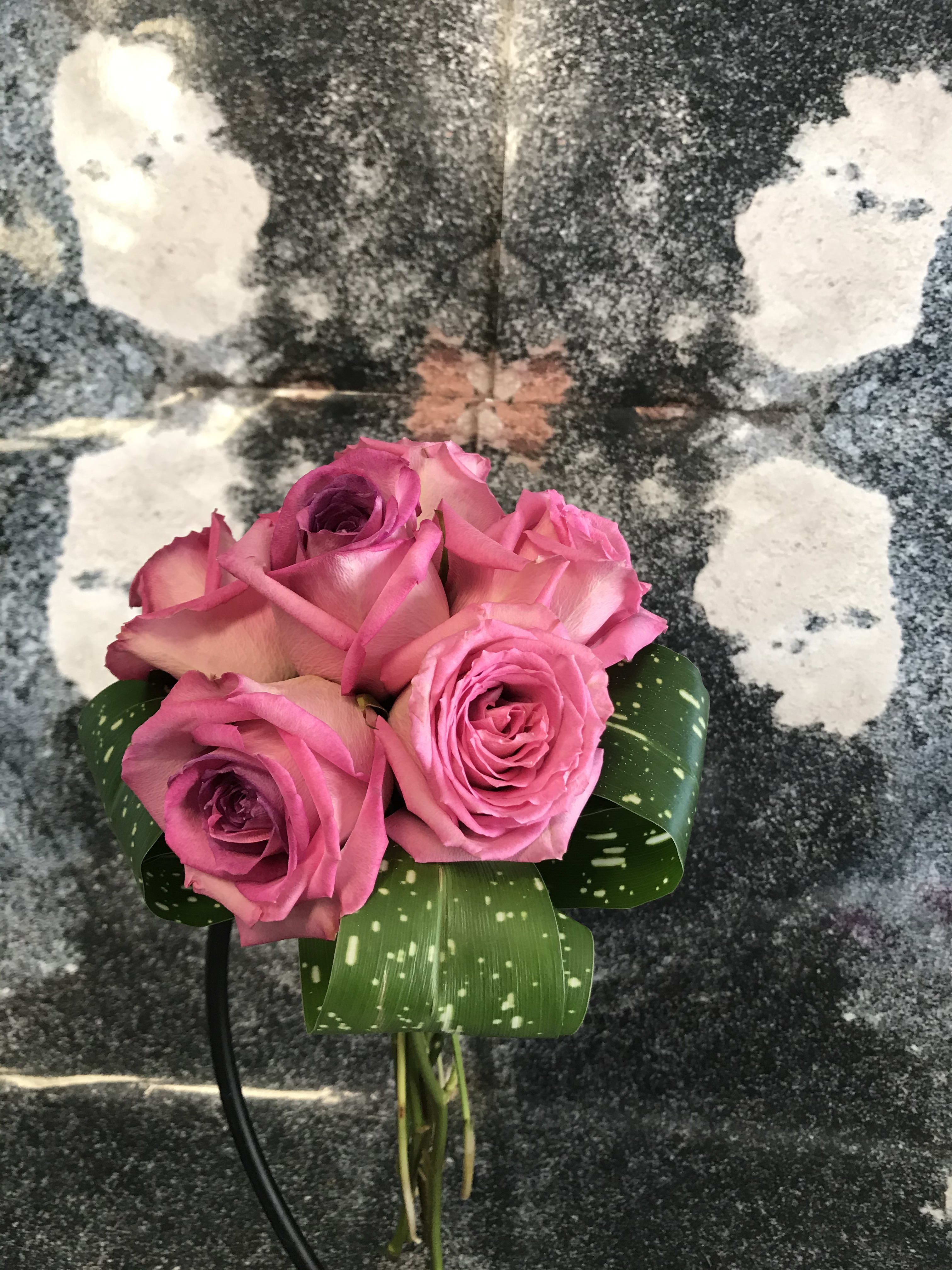 BRI022 Bridal Bouquet Sweet Unique Pink Roses by Victoria Park Flower