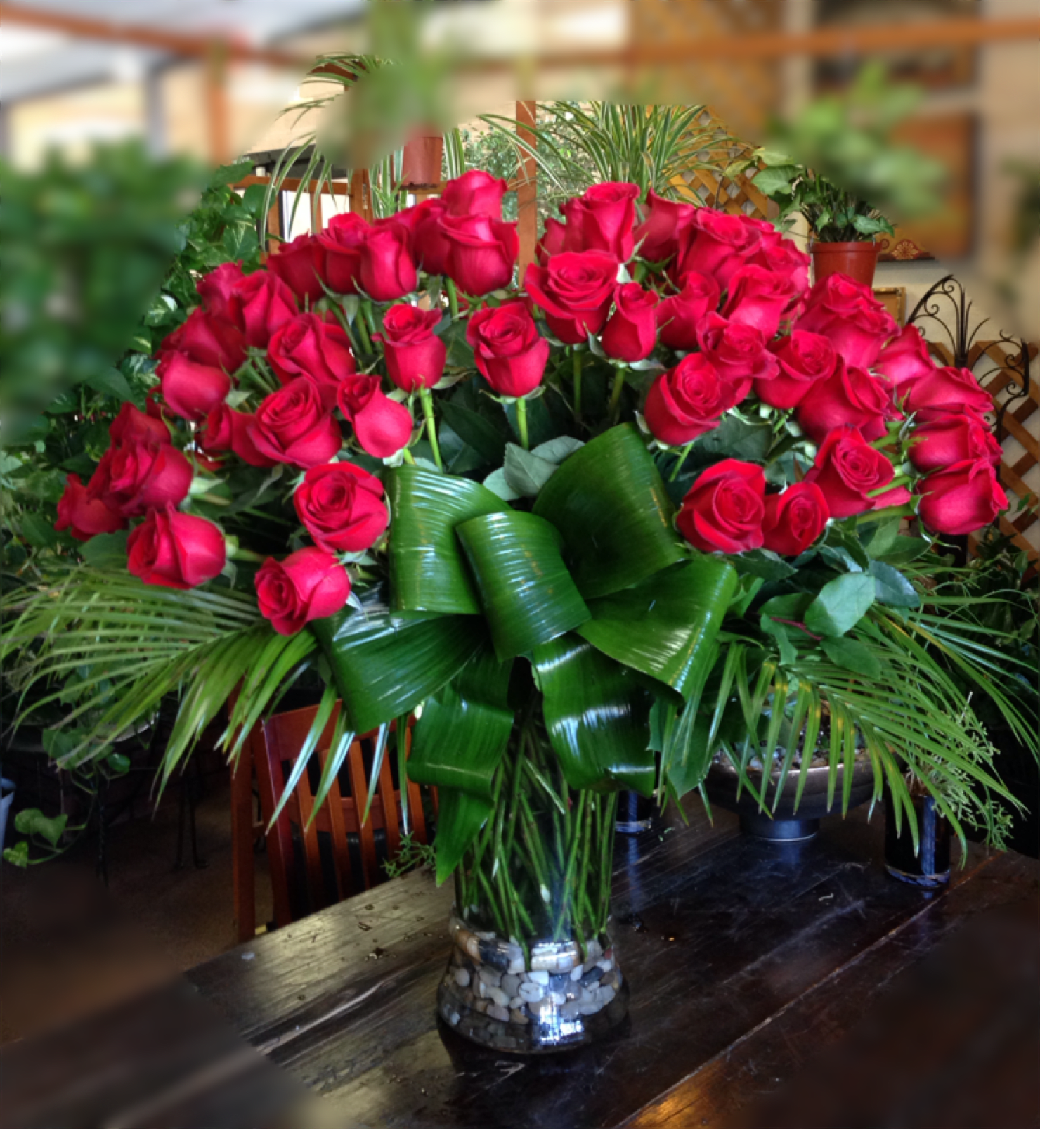 101 Roses to say I LOVE YOU! SPECIAL - 101 Premium red roses designed in a tall clear glass cylinder vase.