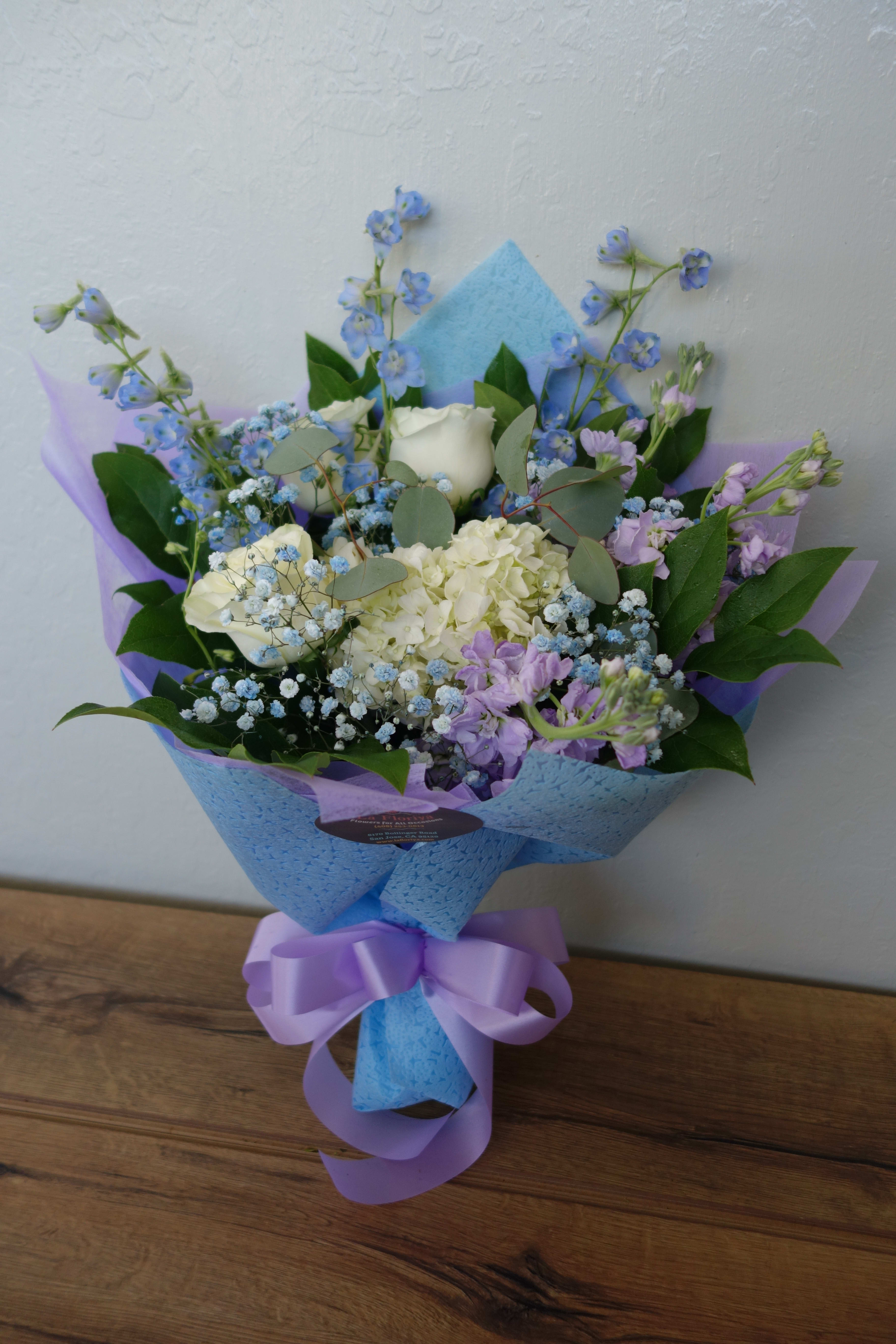 Lavender Blue Bouquet (Wrapping Paper Bouquet)