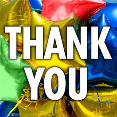 Thank You Mylar Balloon - 18&quot; Thank You Mylar Balloon - Style will vary.