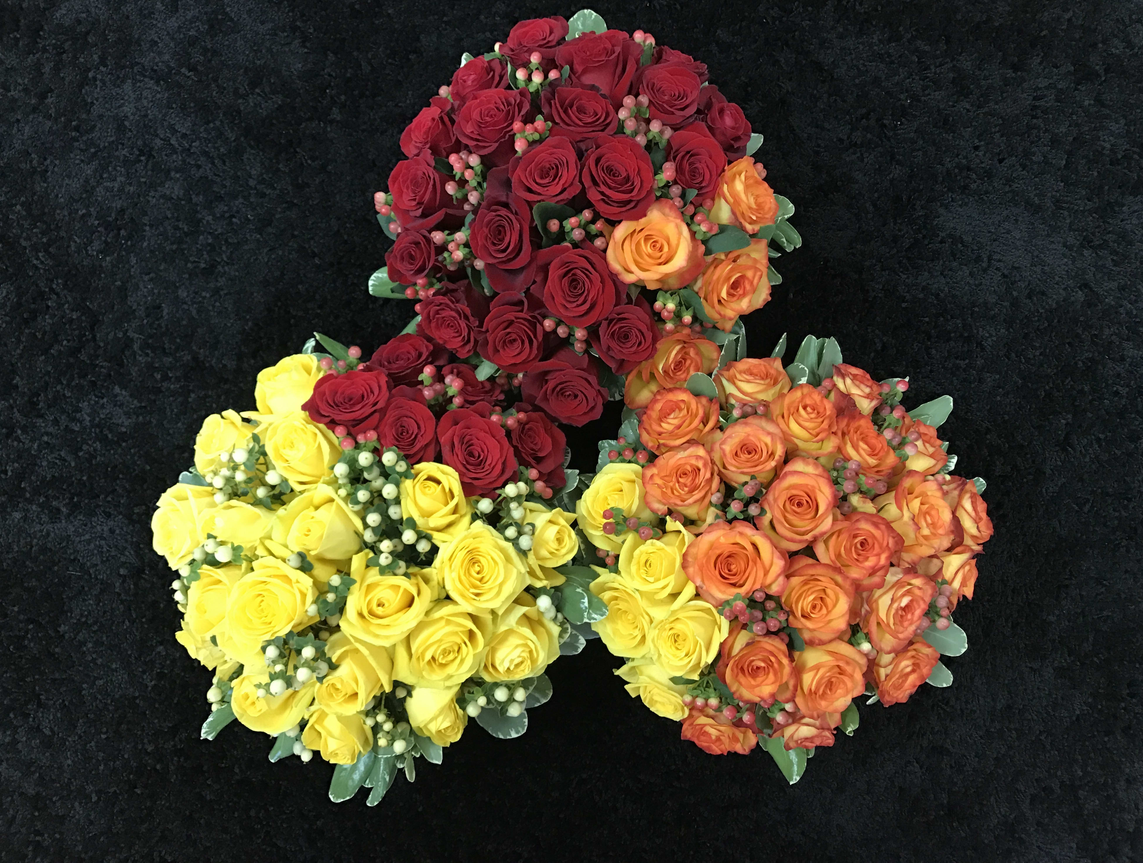 Ombre Spiral - This trifecta is perfect for displaying as a centerpiece and includes three of our signature boxes.  *Colors can be coordinated to customers preference.