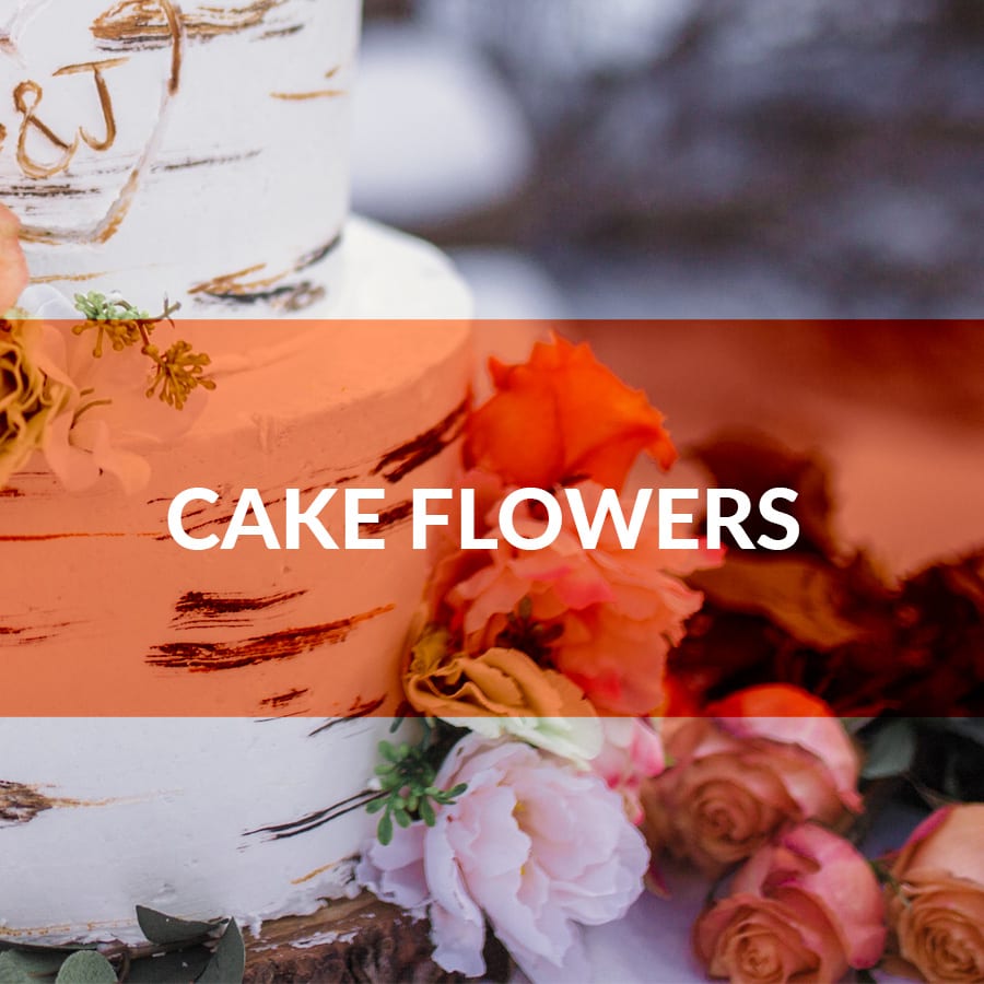 Wedding Cake Flowers by Heartwood Florist