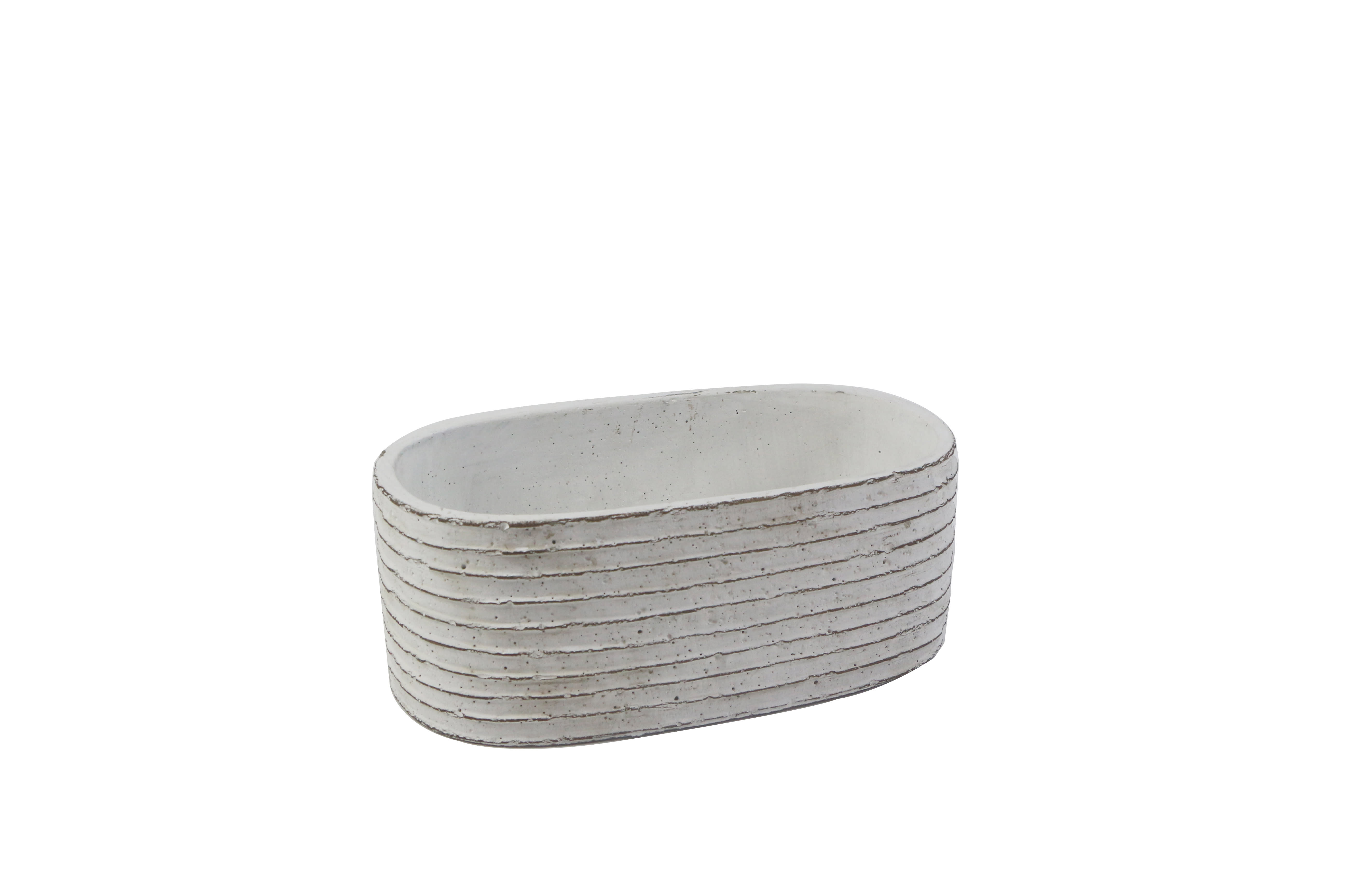 Cement Vase - FLP 155 Large Rectangle - FLP 155   9 1/2 X 5 1/2 X H 3 3/4