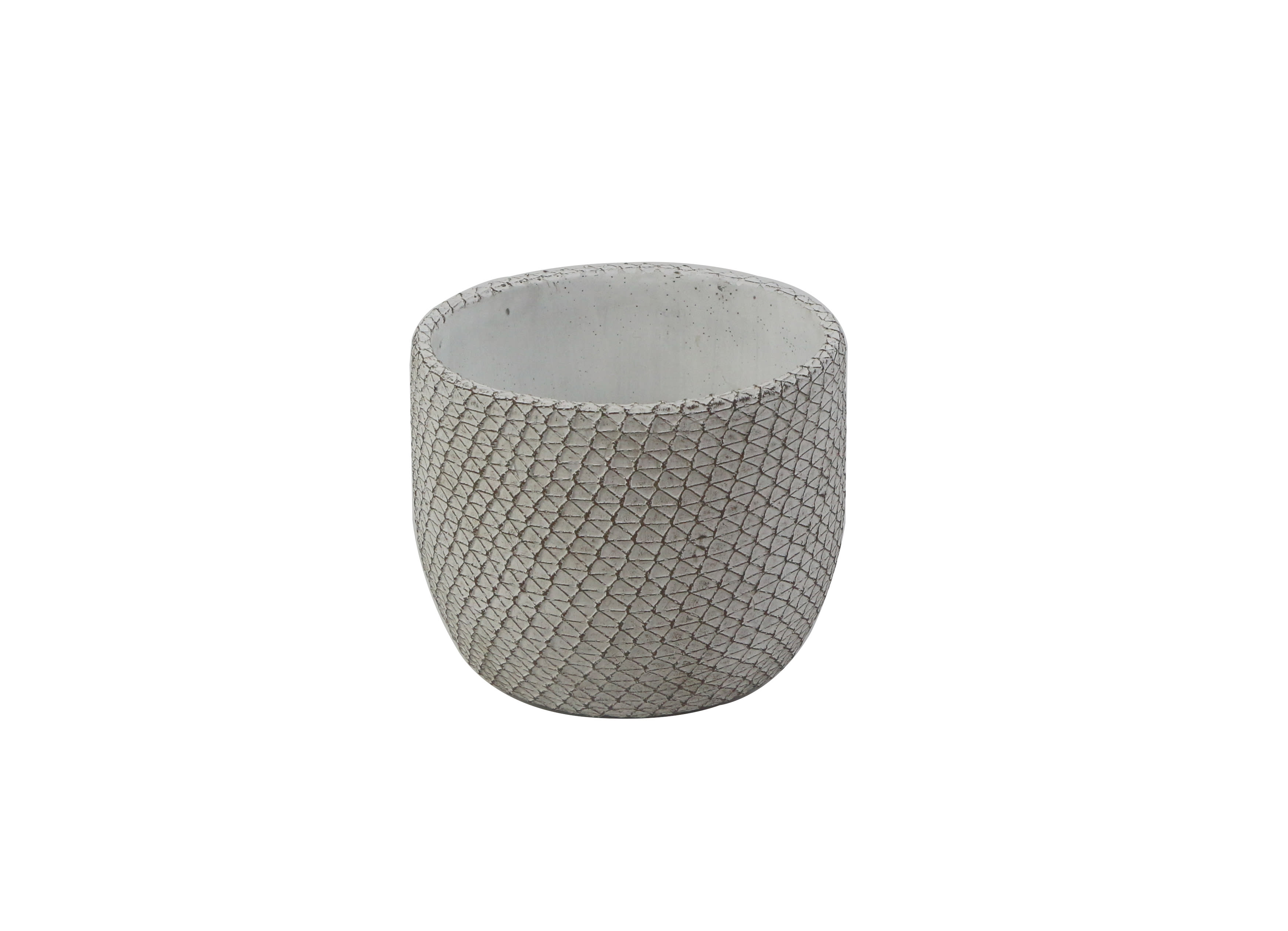 Cement Vase FLP 168 White R6.8 X H 5.9 Cement Vase FLP 168 White R6.8 X H 5.9 - White Cement Vase FLP 168 R6.8 X H 5.9