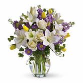 Purple and white sympathy flowers Purple and white sympathy flowers - Purple and white flowers
