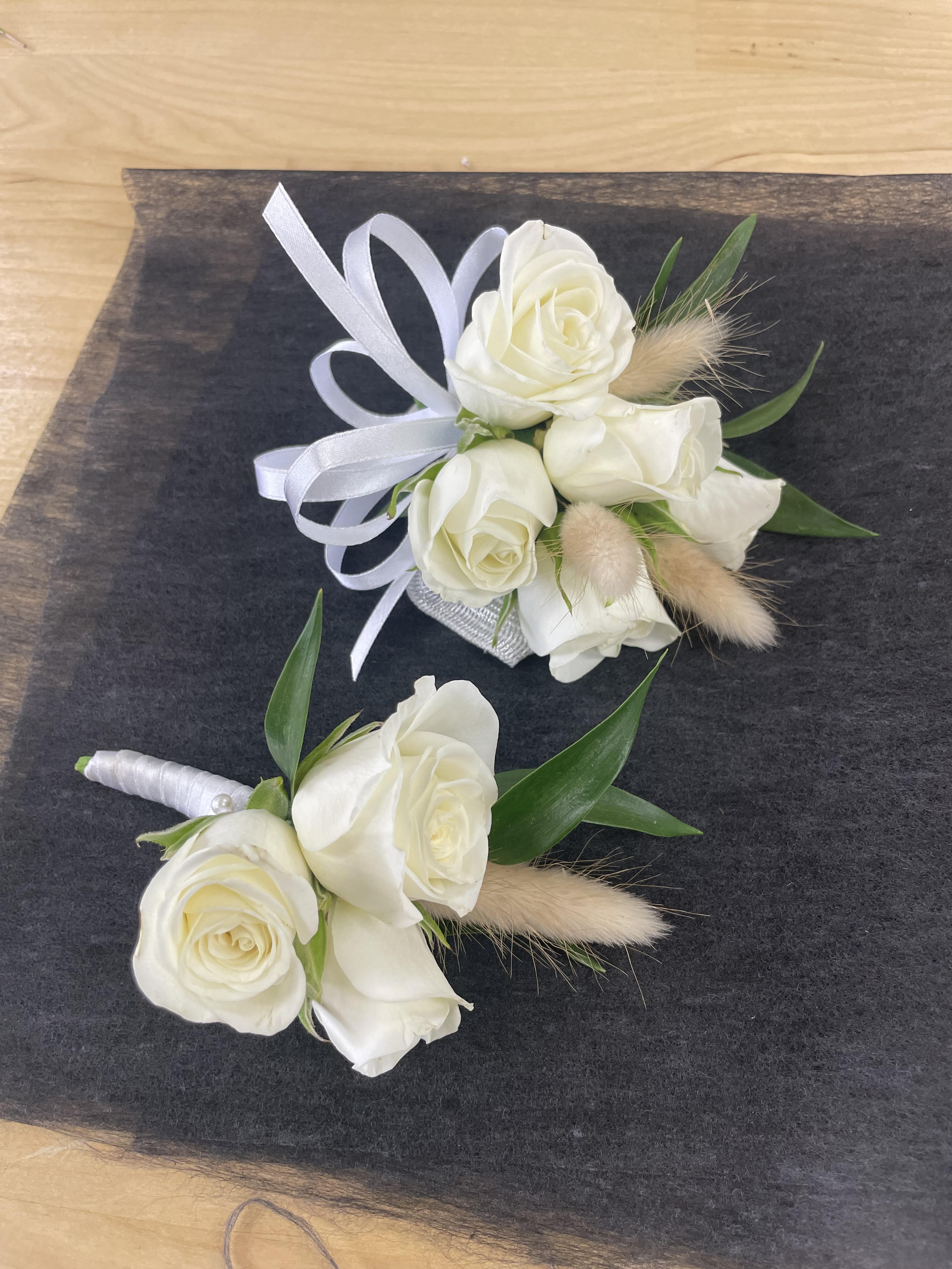 White Rose Corsage in Tracy, CA