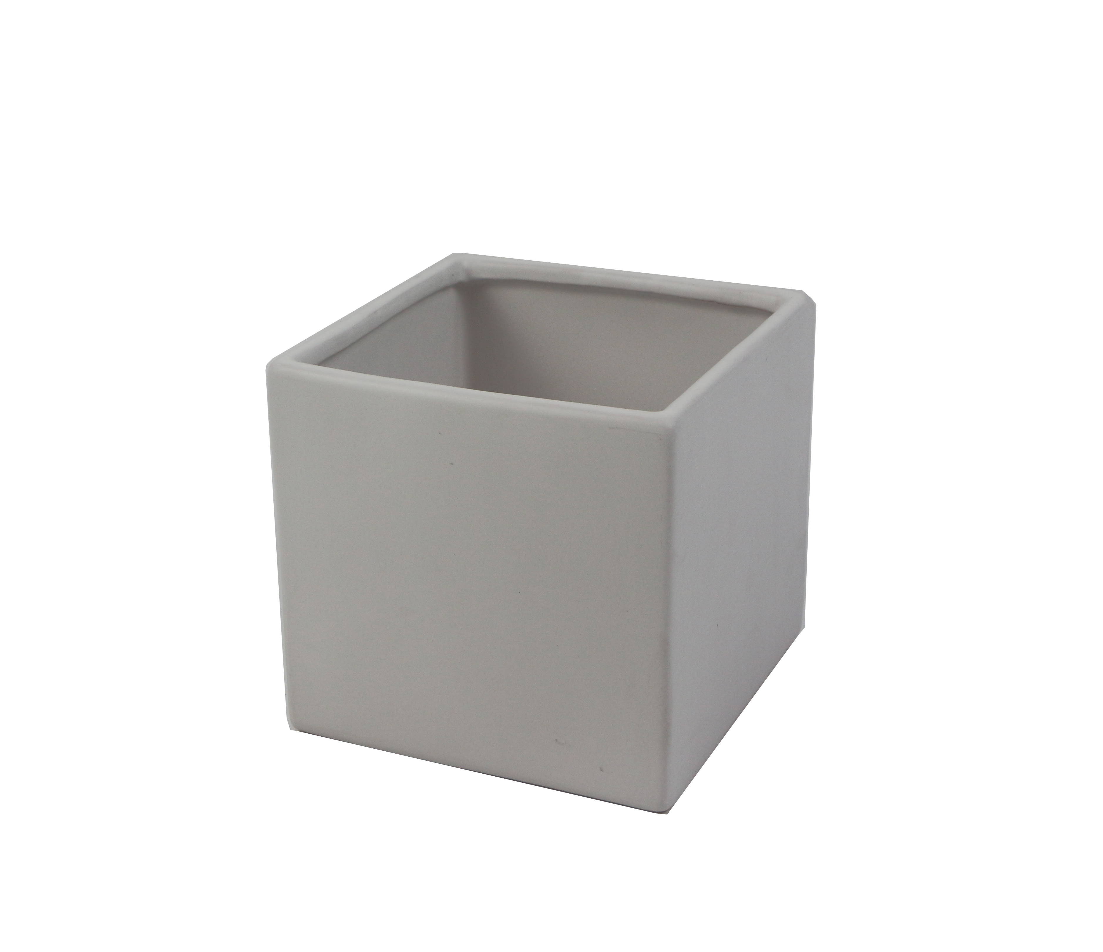FLP-181 White Cer Sq Matt 5.9 X H6.3 - FLP 181 - White Matt Ceramic 5.9 X H 6.3