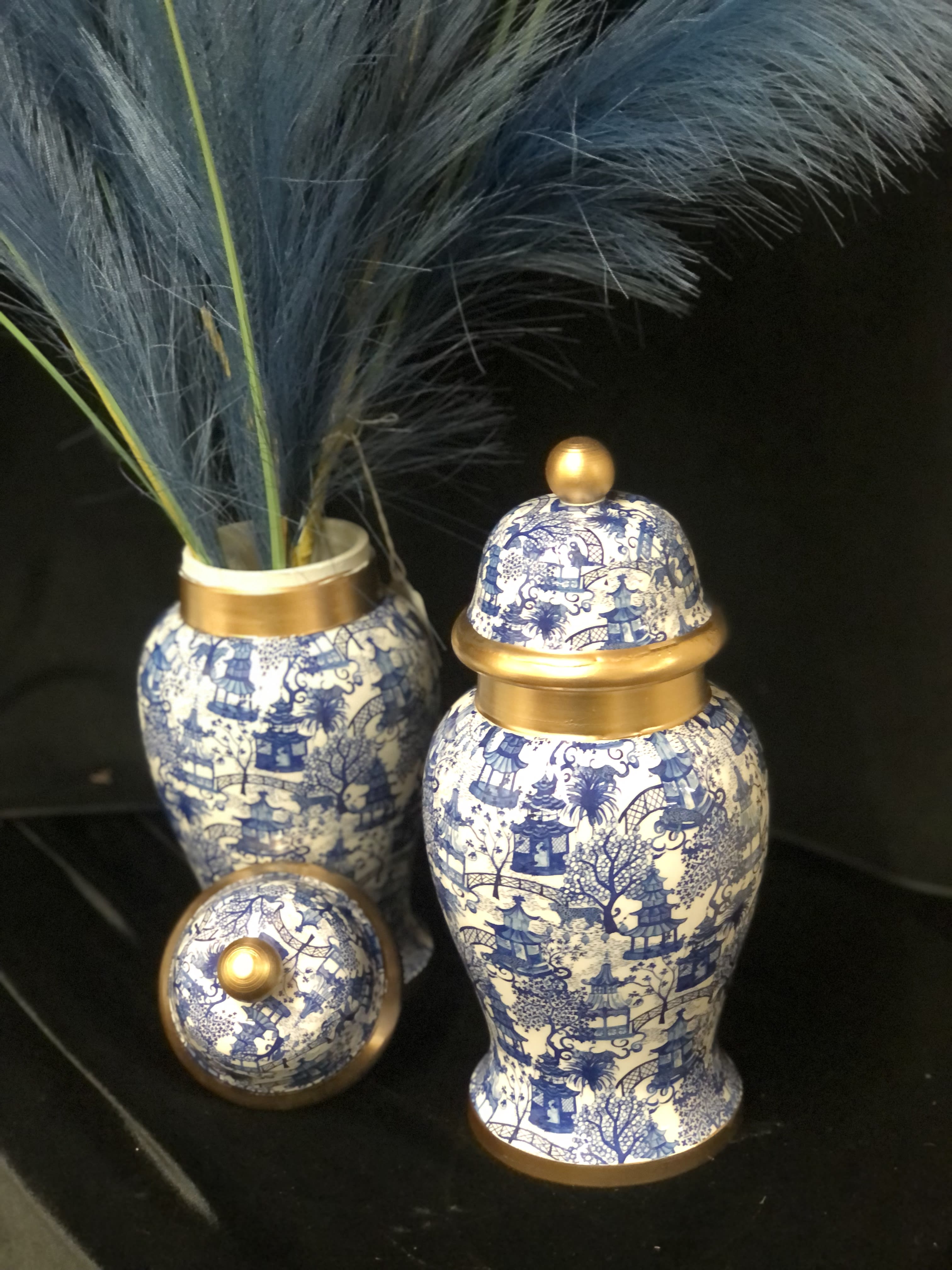 Blue and White Small Ginger Jar by GilMan Florist Inc.