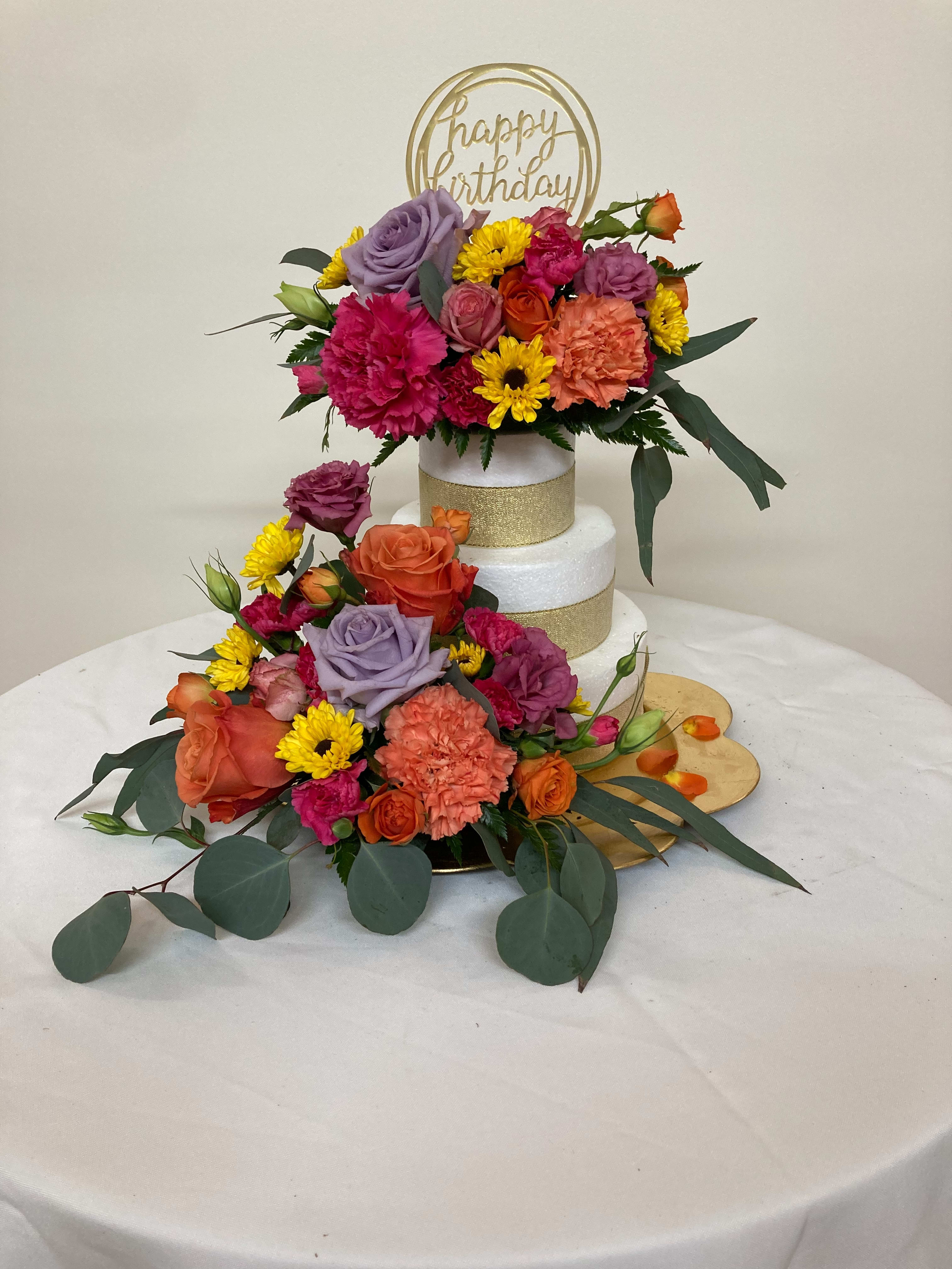 Birthday Tiered Cake - For that very special birthday, choose a tiered cake with your choice of flower or color.