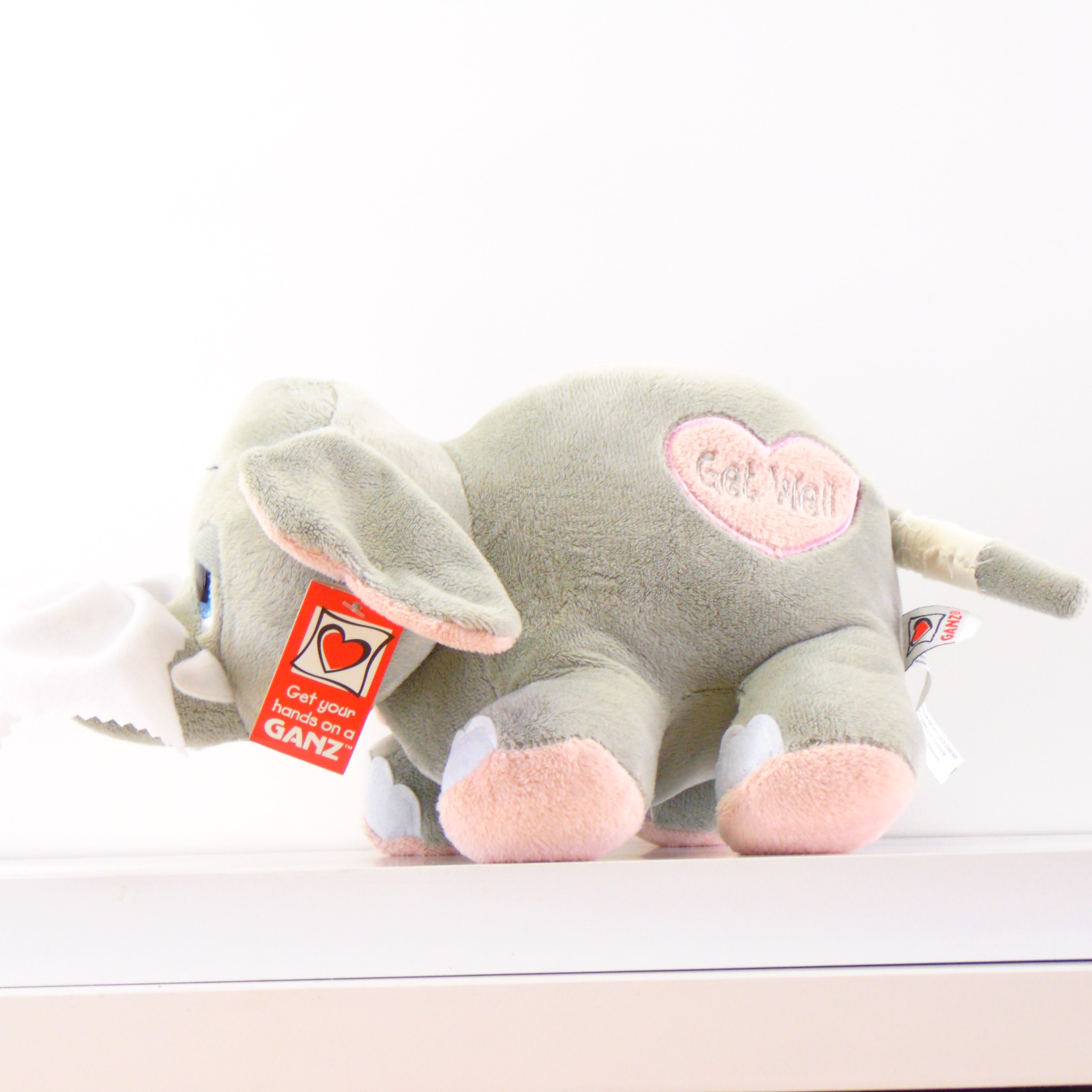Get Well Elephant with Tissue - Plush Elephant by Ganz