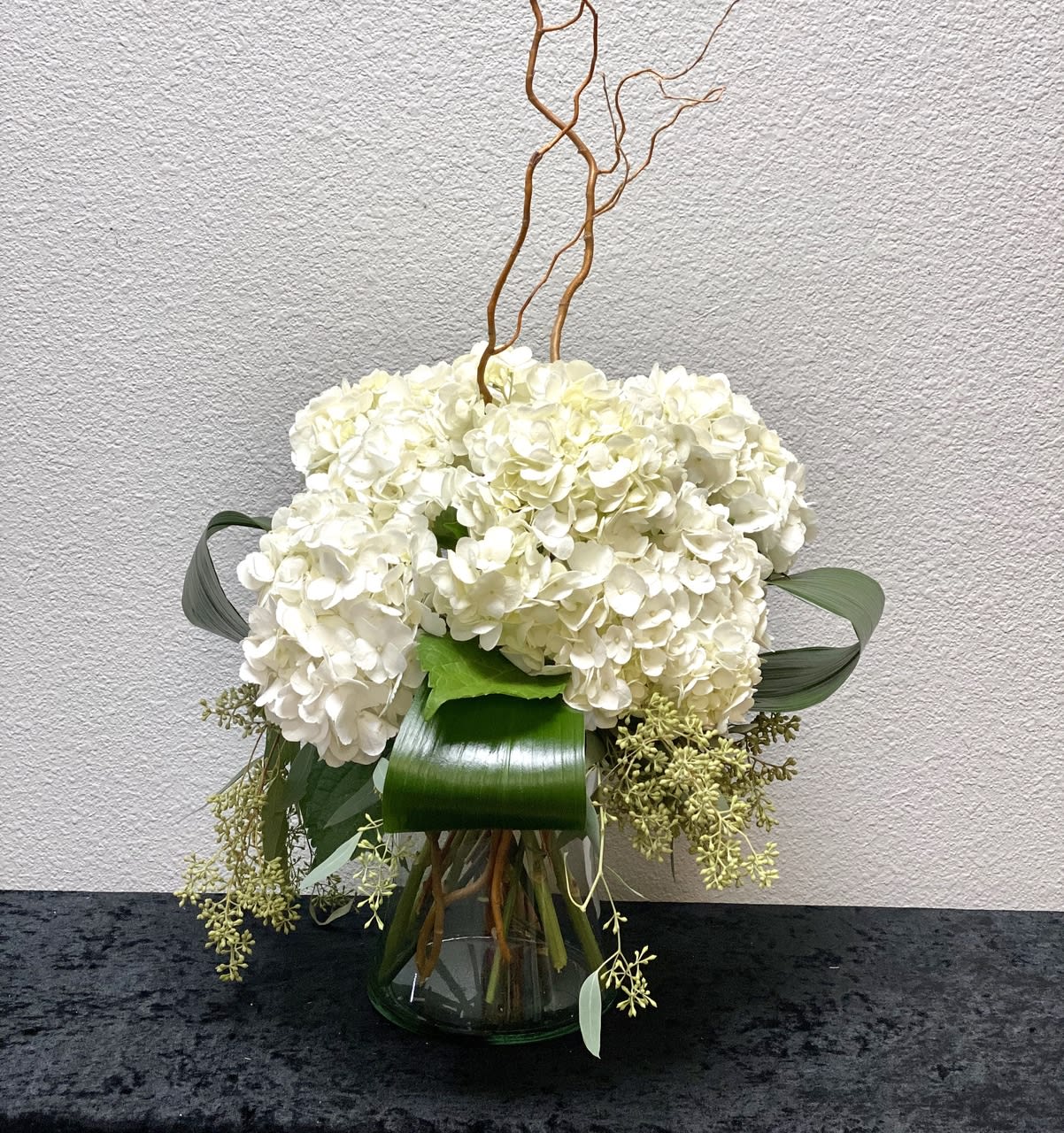 TLSP White Hydrangeas - Nice arrangement of white hydrangeas.  