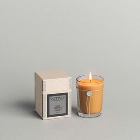 VOTIVO 6.8OZ AROMATIC CANDLE GREY VETIVER in Pennington NJ Dahlia