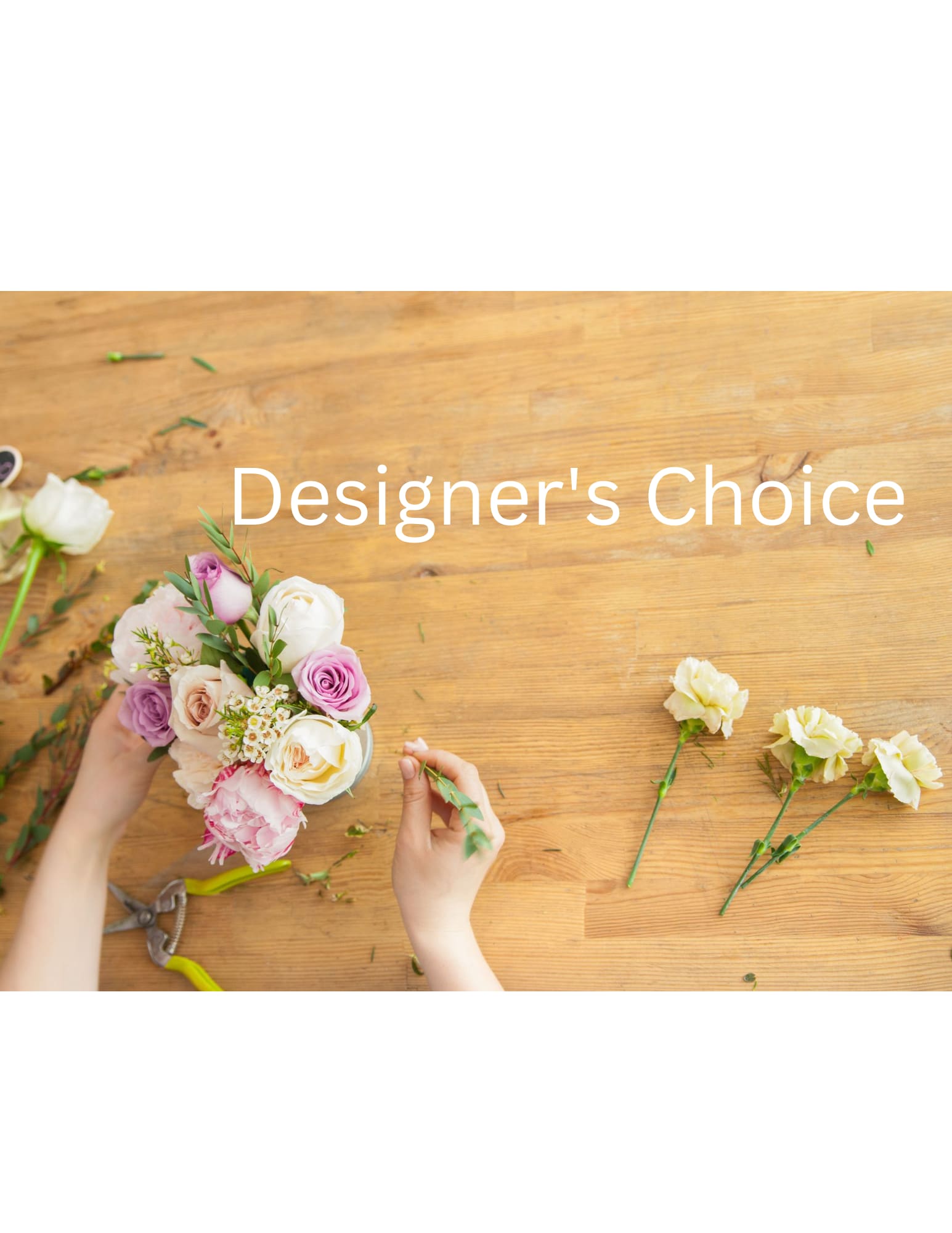 Designer's Choice 1 - Our designer's will create one of a kind arrangement that will leave the others &quot;Wow'd&quot;