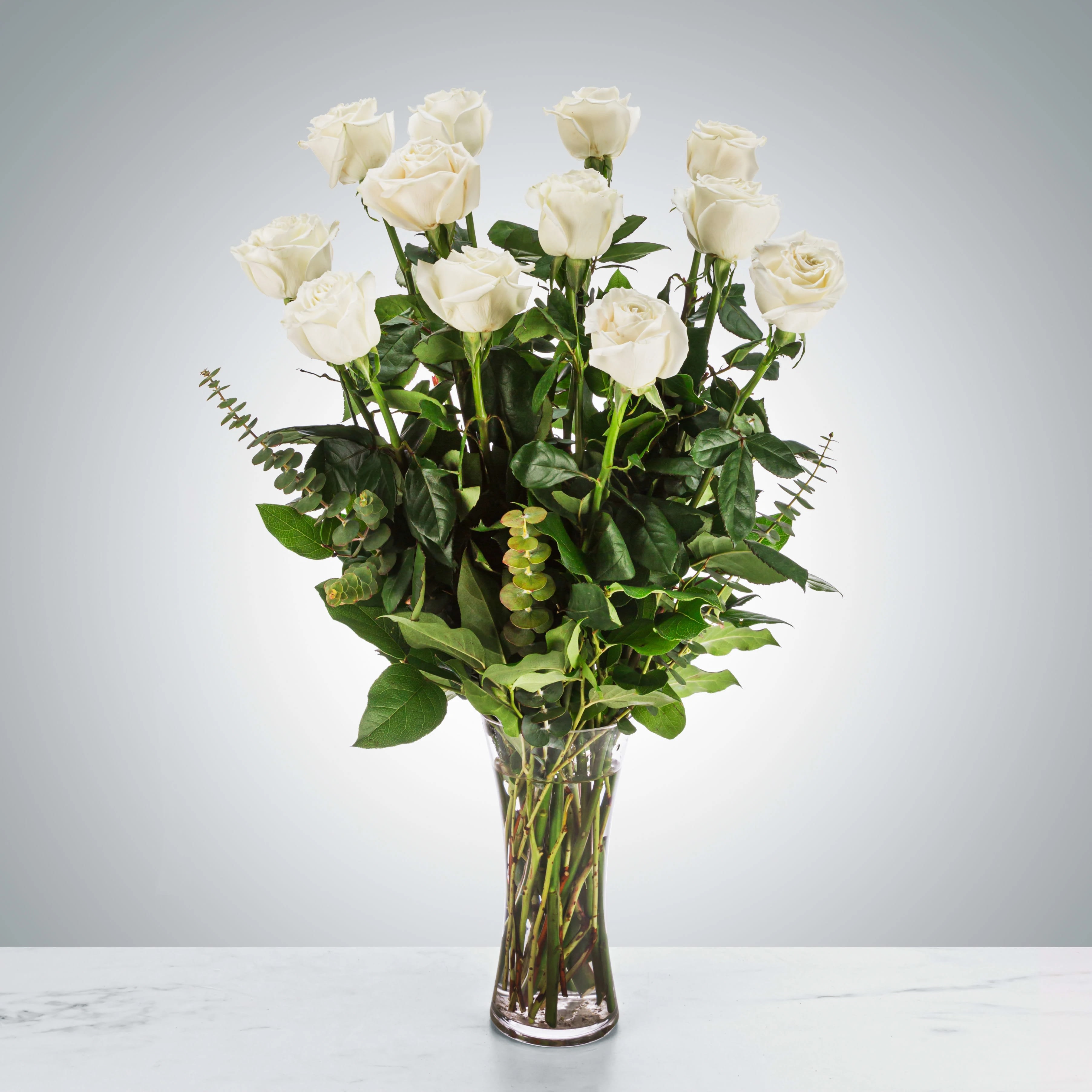 Dozen Long Stem White Roses by BloomNation™ in Land O Lakes, FL