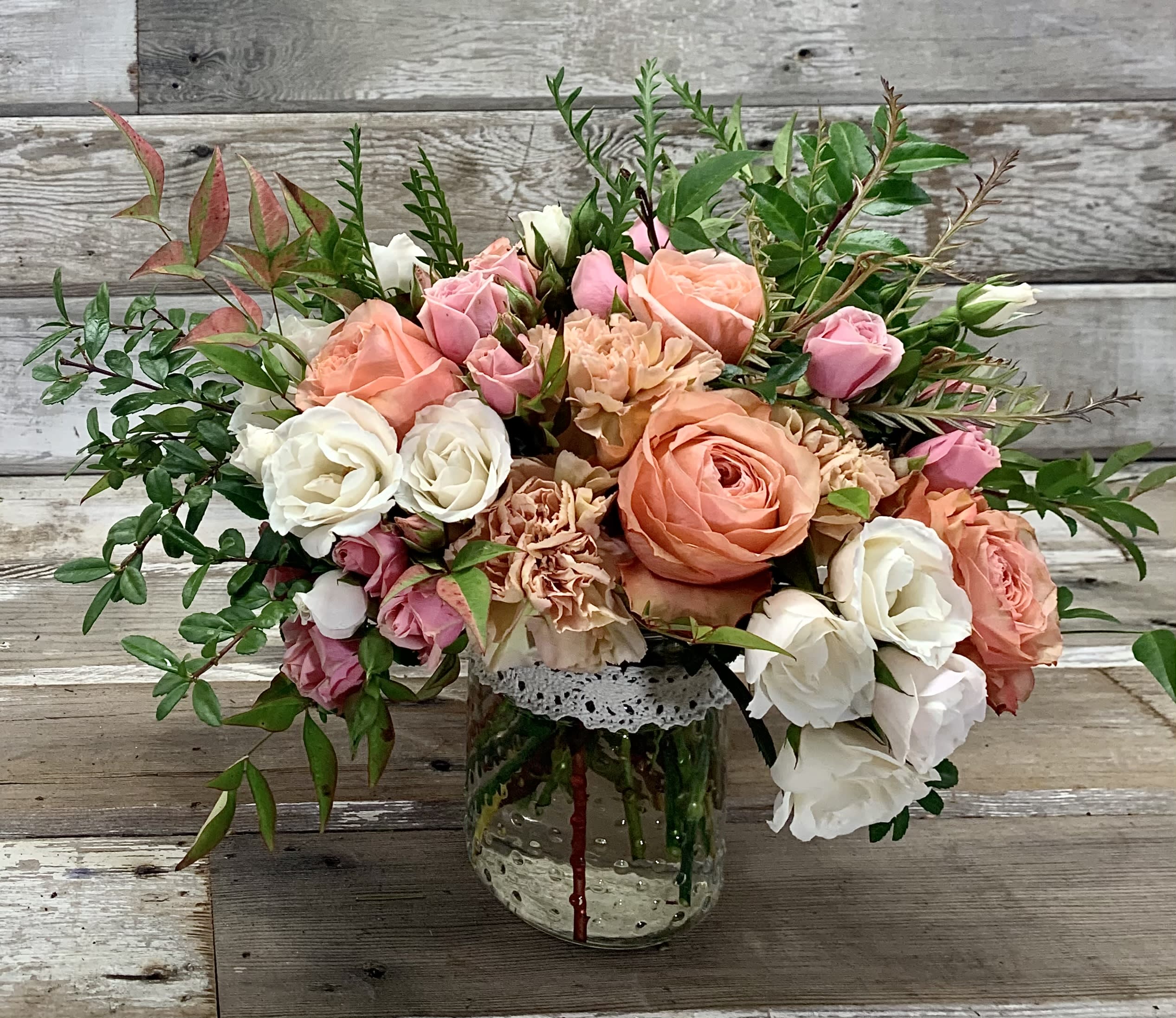 Sherbet - This one is a “Sure Bet” (See what we did there?) that hearts will swoon with this colorful, yet sweet choice!  Standard (Small Bedside or End Table Florals) Deluxe (Medium Desk or Coffee Table Florals) Premium (Large Kitchen Island/Counter or Fireside Florals)   