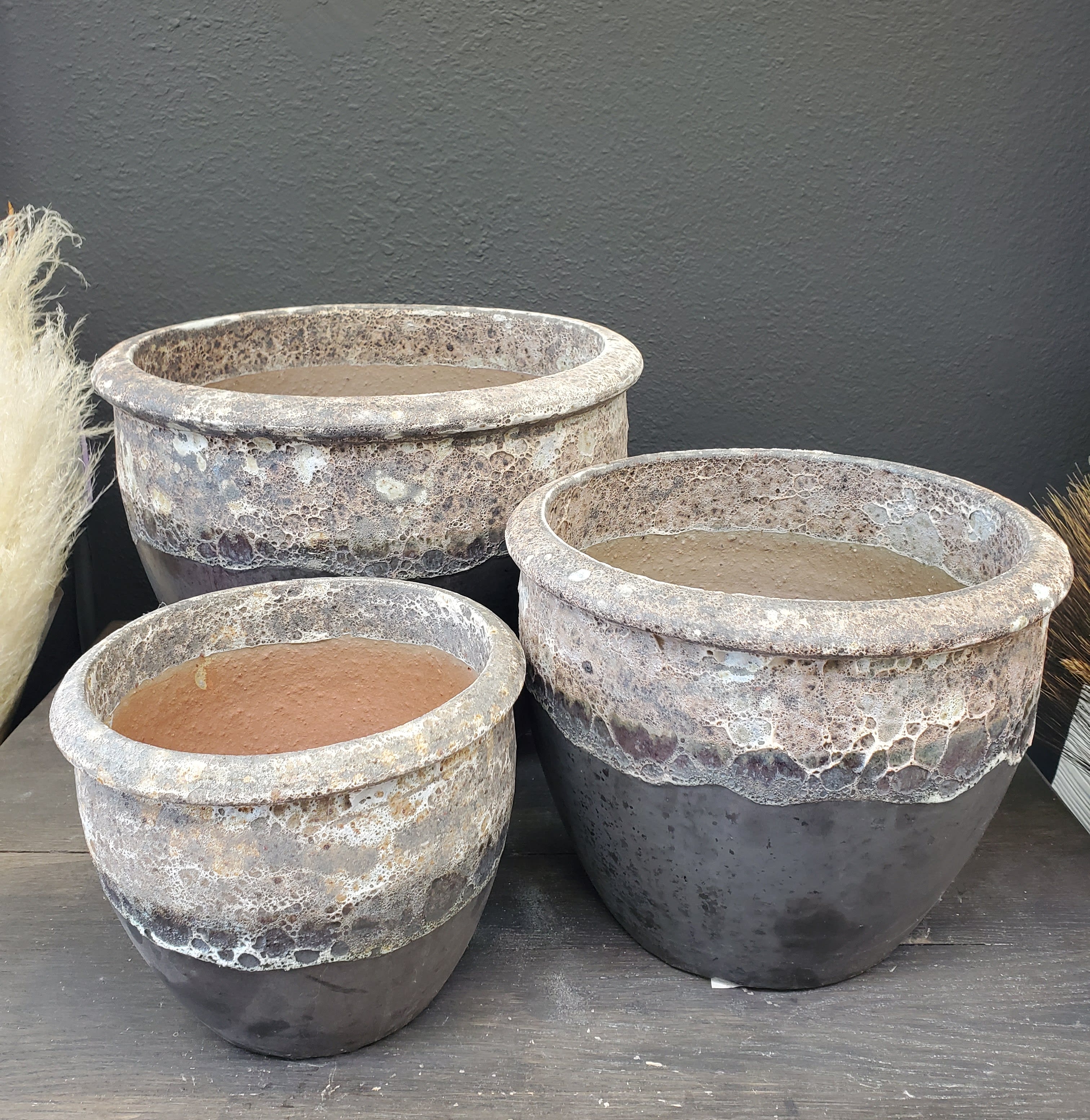 3 Piece Clay Pot Set - Charcoal in Boulder, CO