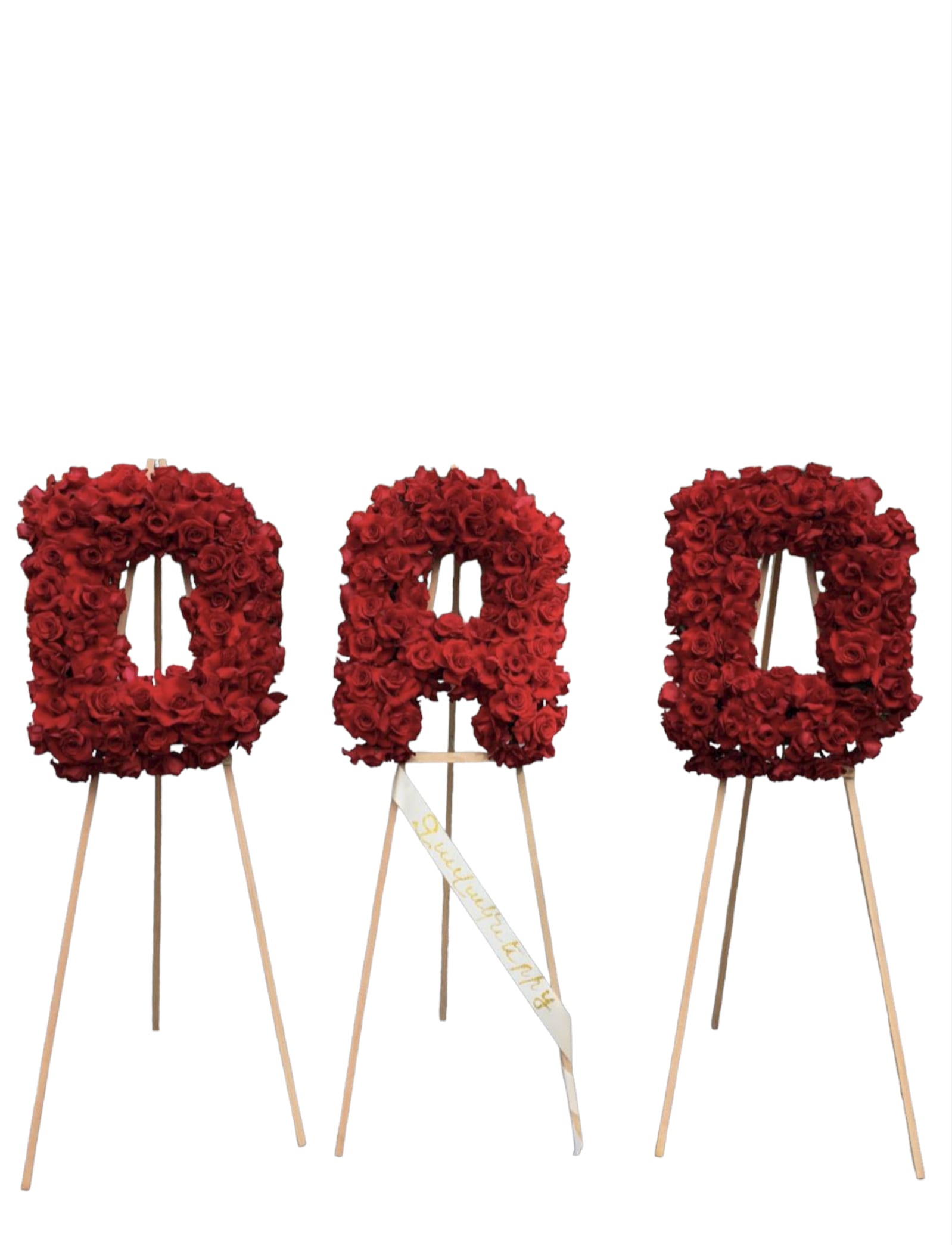 Letter DAD Letter DAD - The Funeral arrangment spells out DAD in red roses.