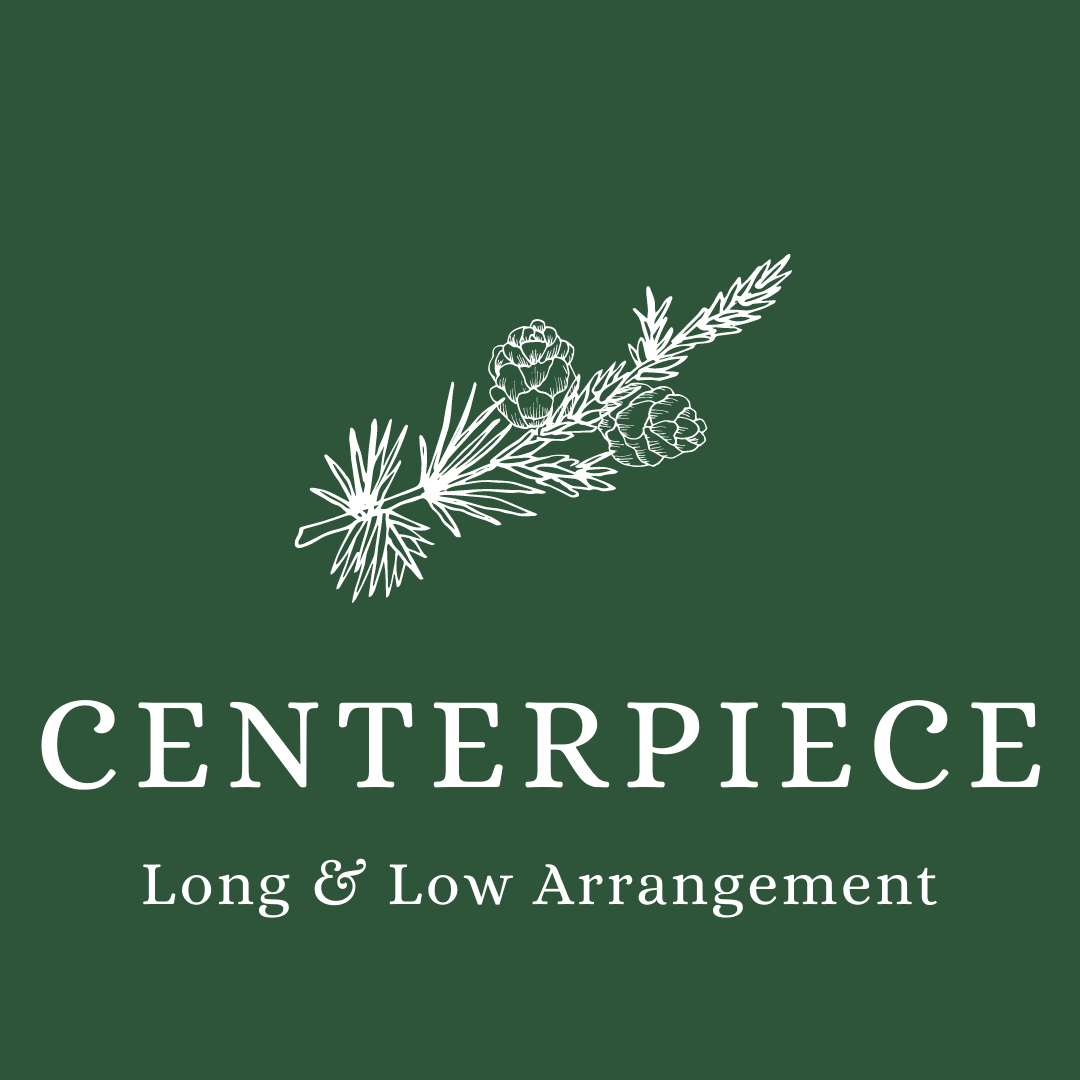 Christmas Centerpiece Long & Low by Baylor Flowers