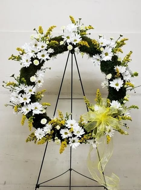 [TT-ANC145]:  PREMIUM DROP OF SUNSHINE WREATH - PREMIUM DROP OF SUNSHINE WREATH BY TWIN TOWERS FLORIST