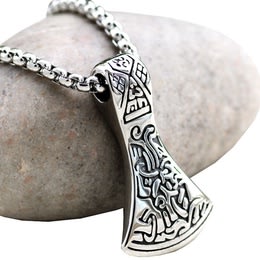 Men's Stainless Steel Axe Pendant and Neck Chain Men's Stainless Steel Axe Pendant and Neck Chain - Stainless Steel Axe Head and Stainless Steel Neck Chain
