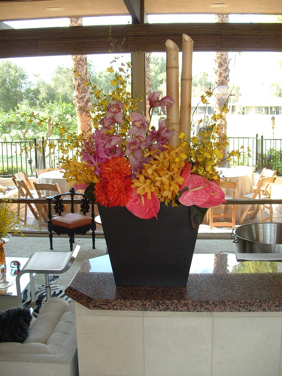 Tropical Box  - Wooden Box with Tropical Flowers