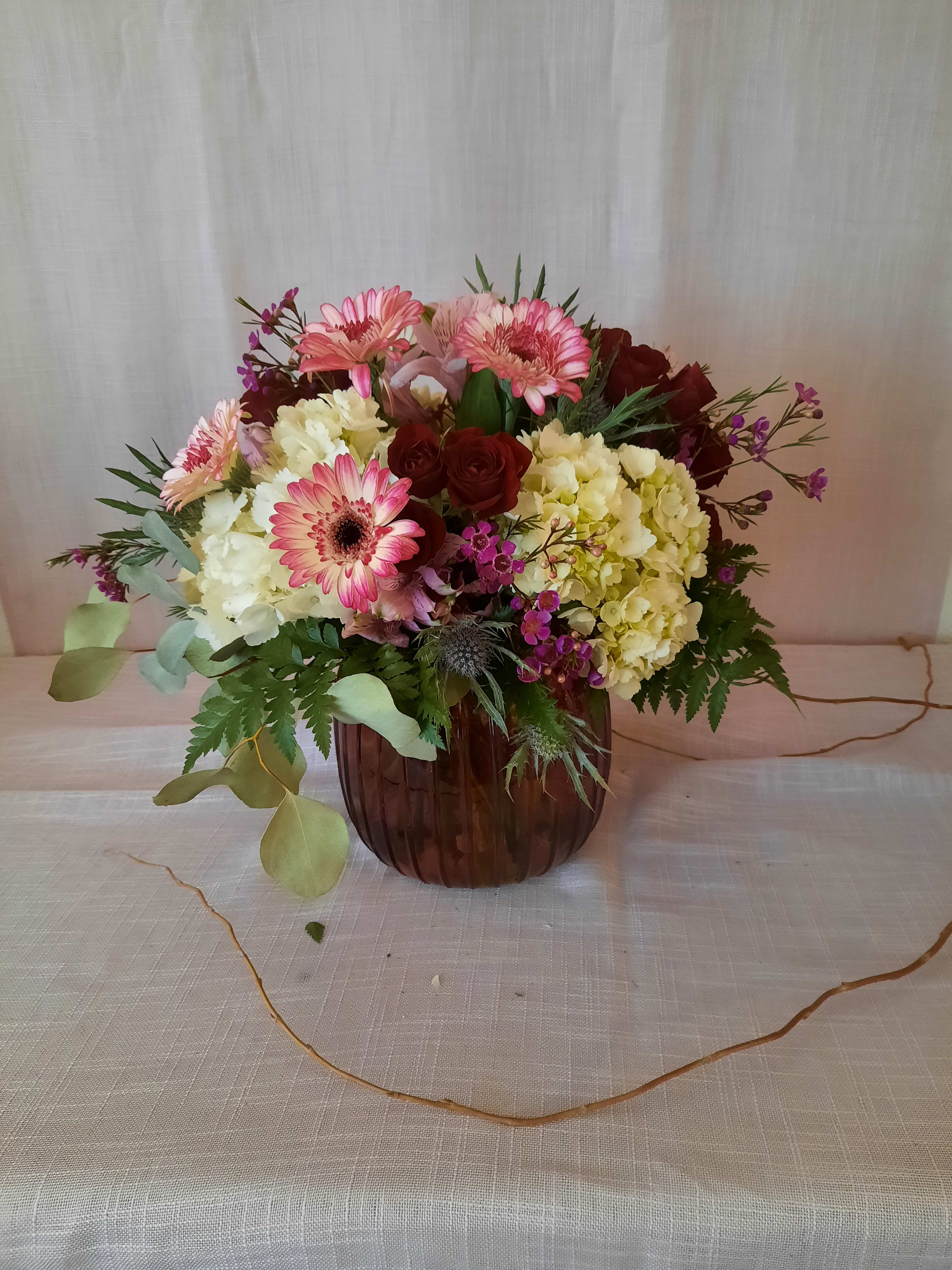 Gerbera and Hydrangea Love by Secret Garden Florals