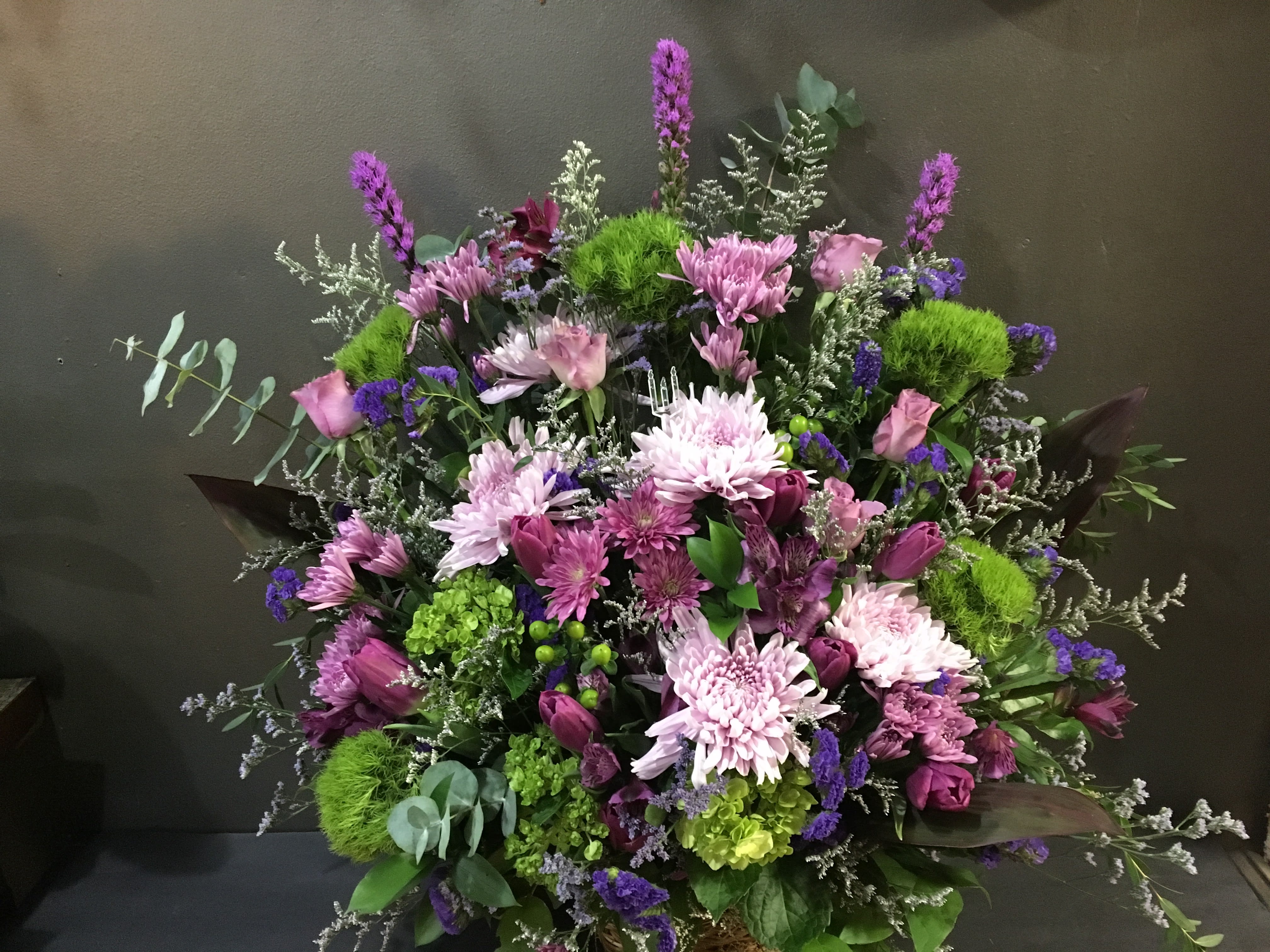Wildflower Funeral Basket in Somerville, MA Nellie's Wildflowers