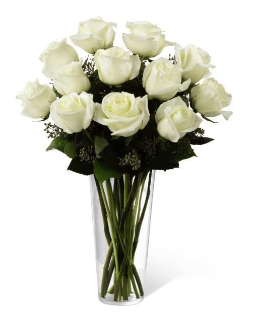 Long Stem White Roses by Palm Springs Florist