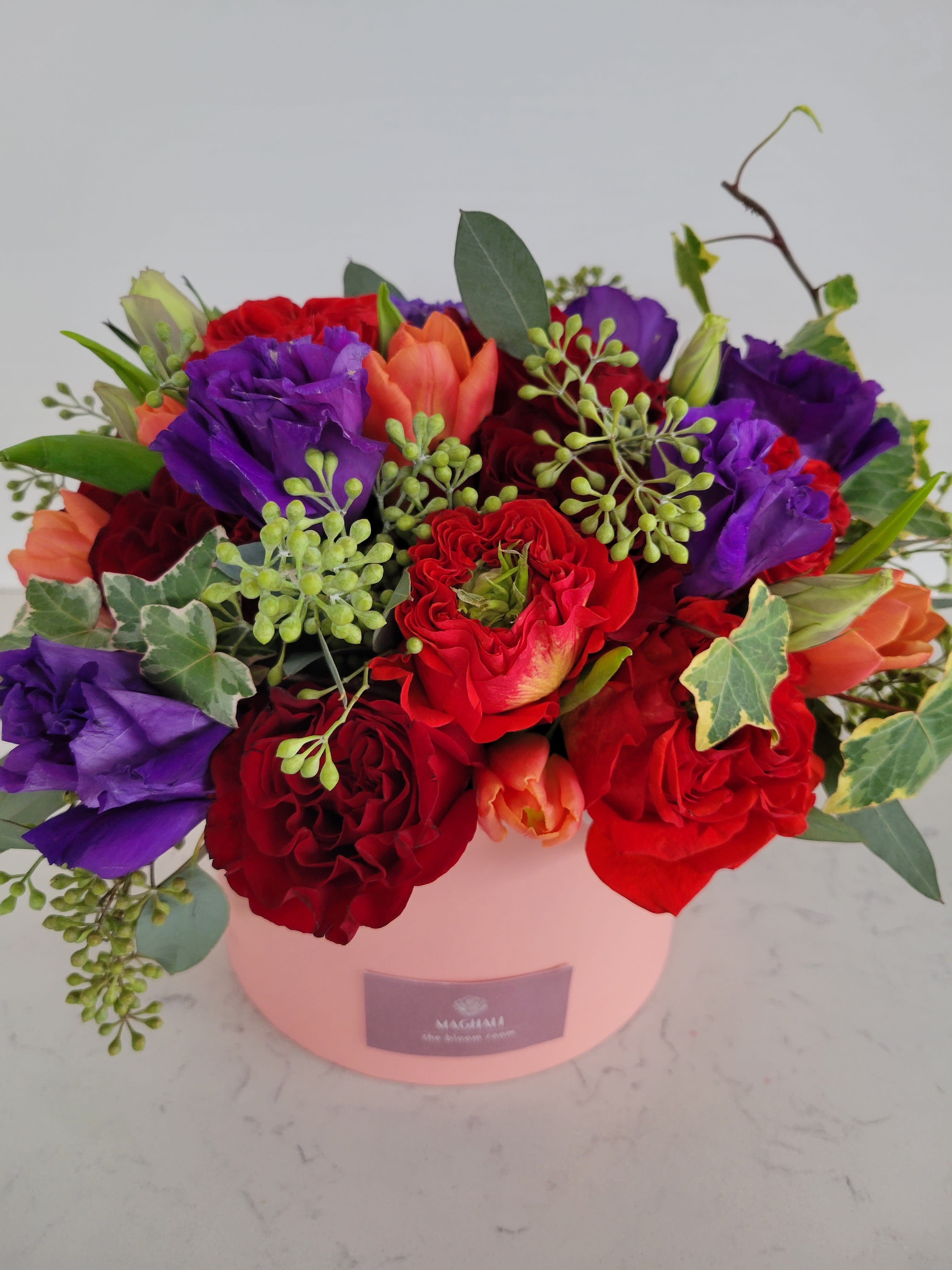 You Are Loved - A mixture of bright colors of blooms designed in a chic box