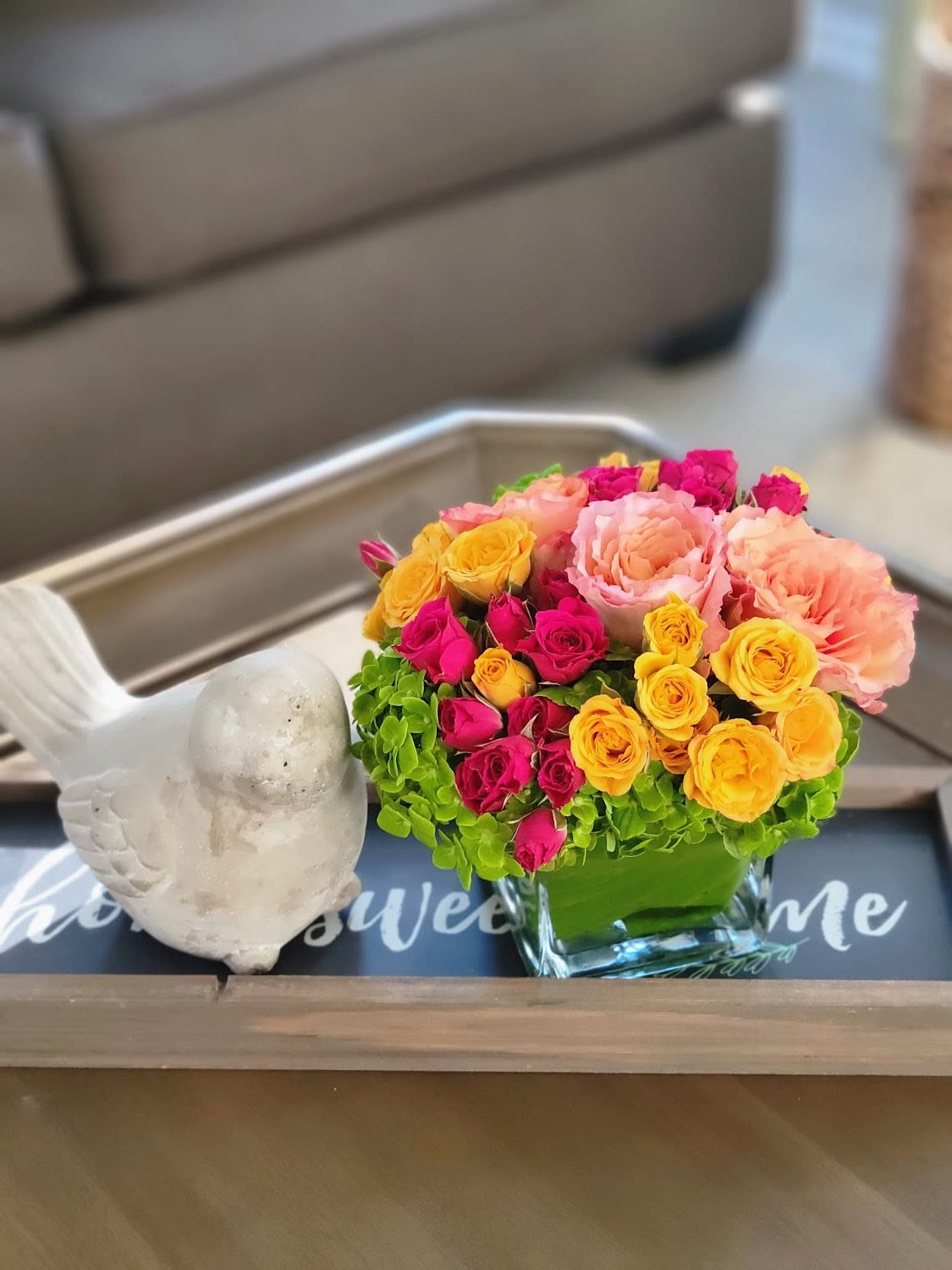 Gelato - Baby Roses, Free Spirit Roses, Green Hydrangeas 