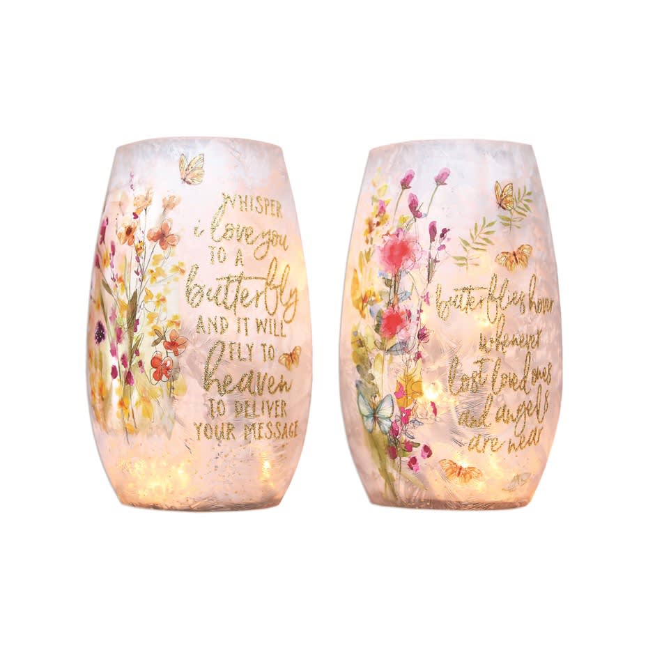 Crackle glass lamp on sale