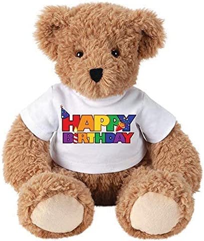 Happy birthday teddy store bear and flowers