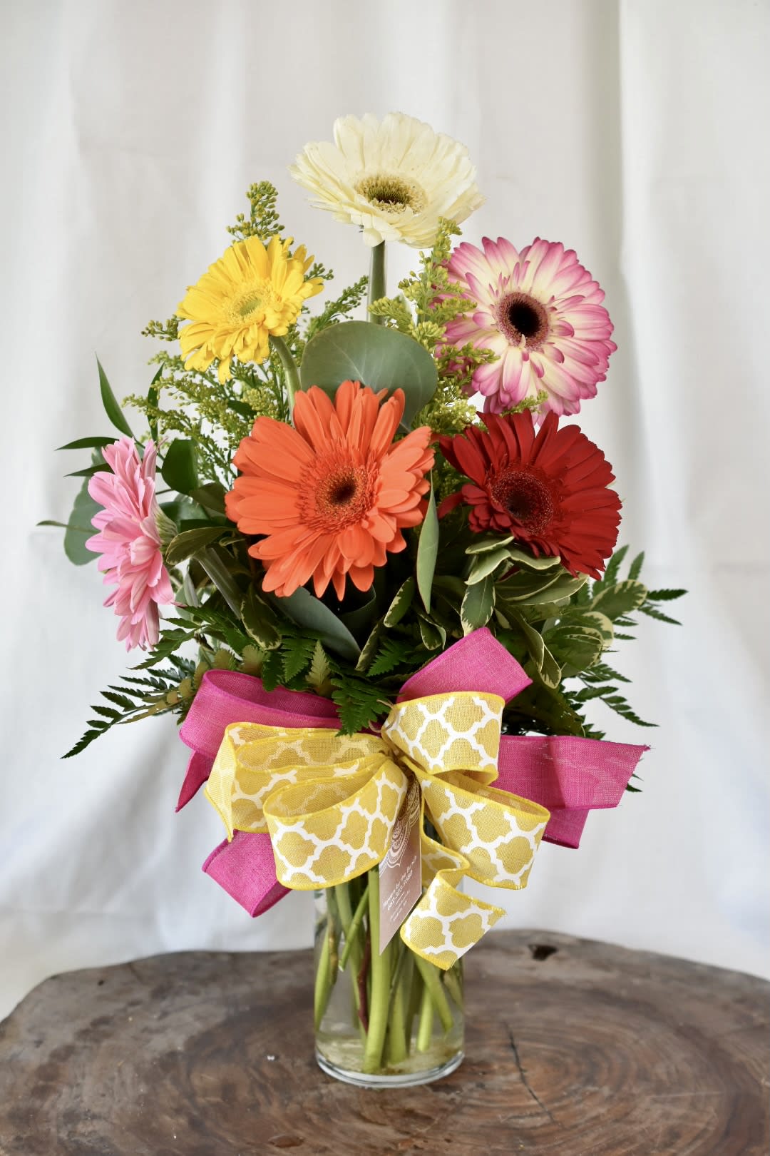Half Dozen Gerberas - Is there any flower happier then a Gerbera Daisy? I didn't think so!