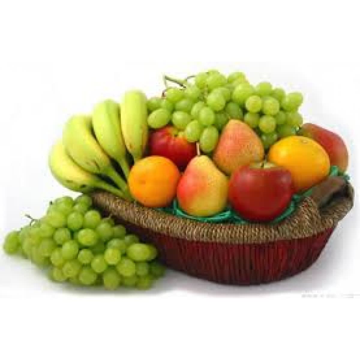 Fruit Basket - Assorted seasonal fruit such as apples, oranges, grapes, bananas, grapefruit, pears, etc...(seasonal fruit availaibity such as pineapples, strawberries, blueberries, rasberries, etc..) can add snacks and customize